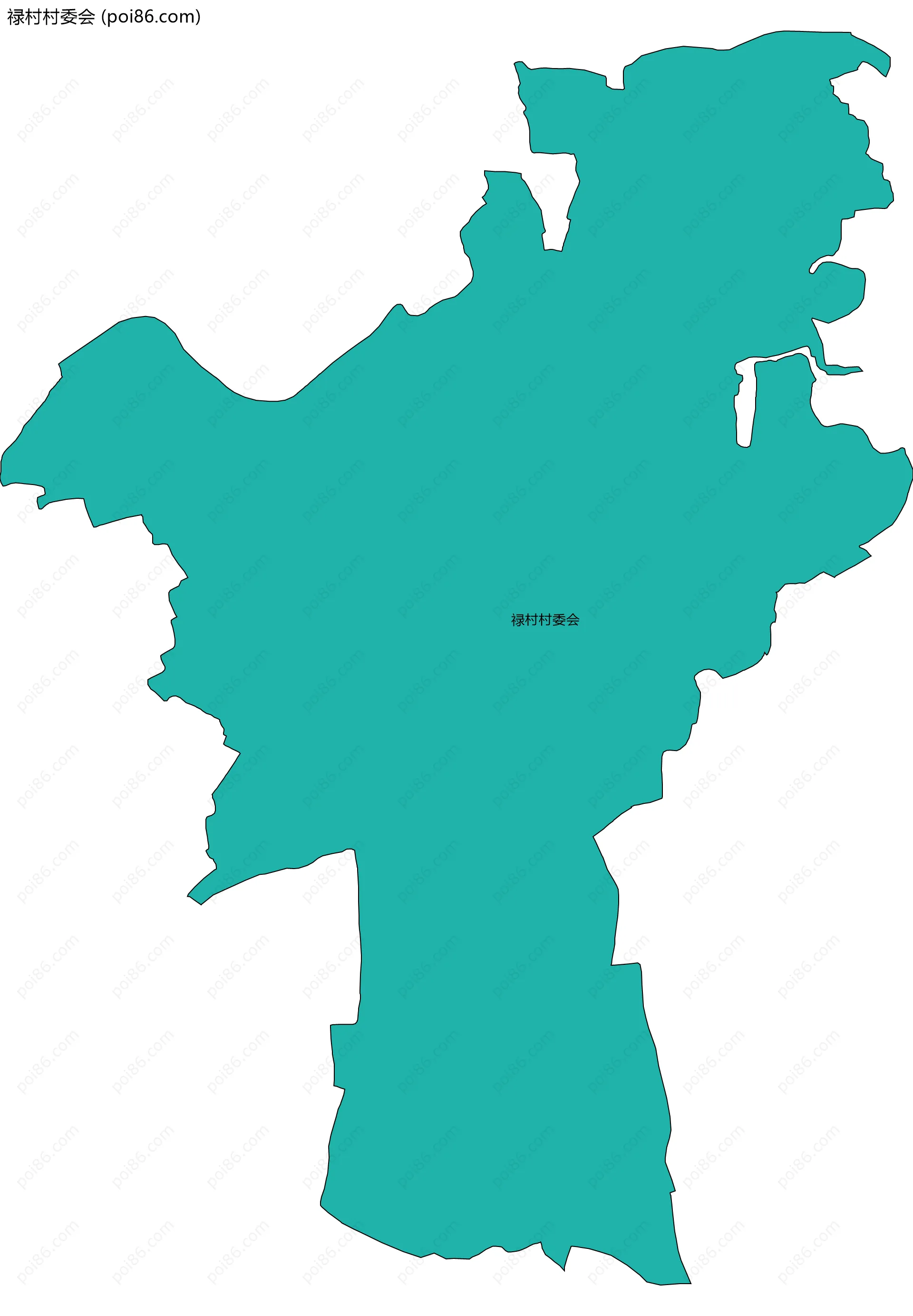 禄村村委会边界地图