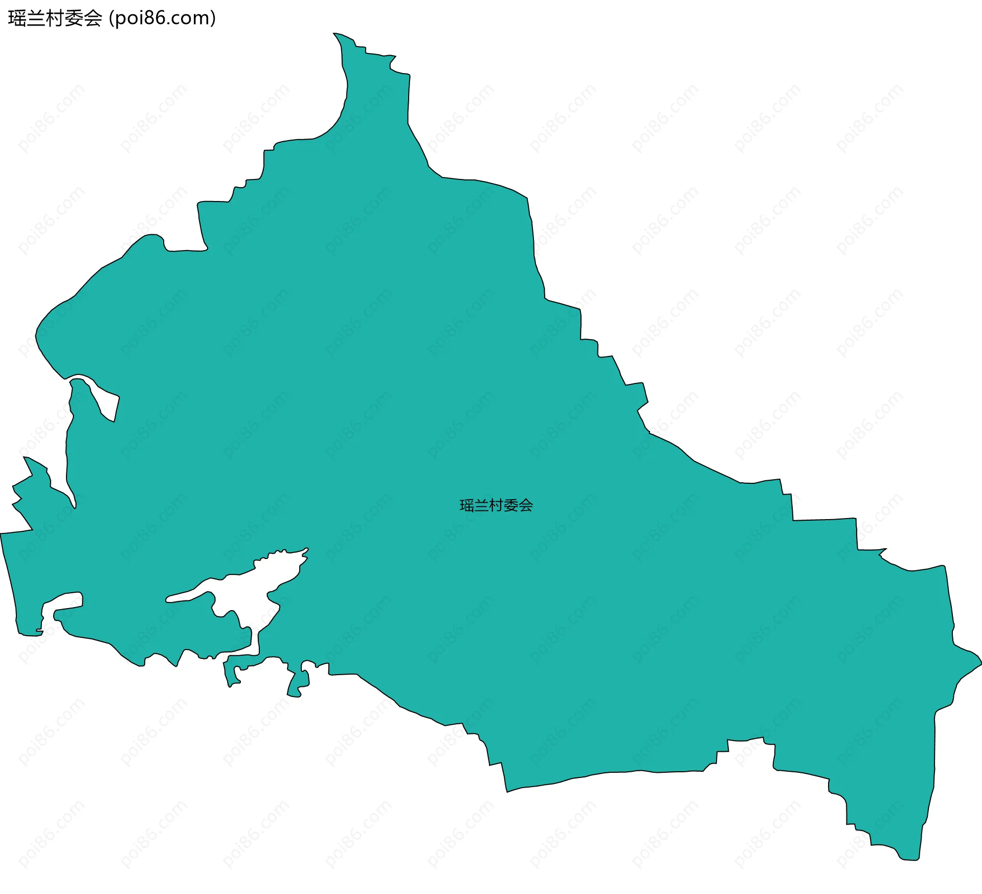 瑶兰村委会边界地图