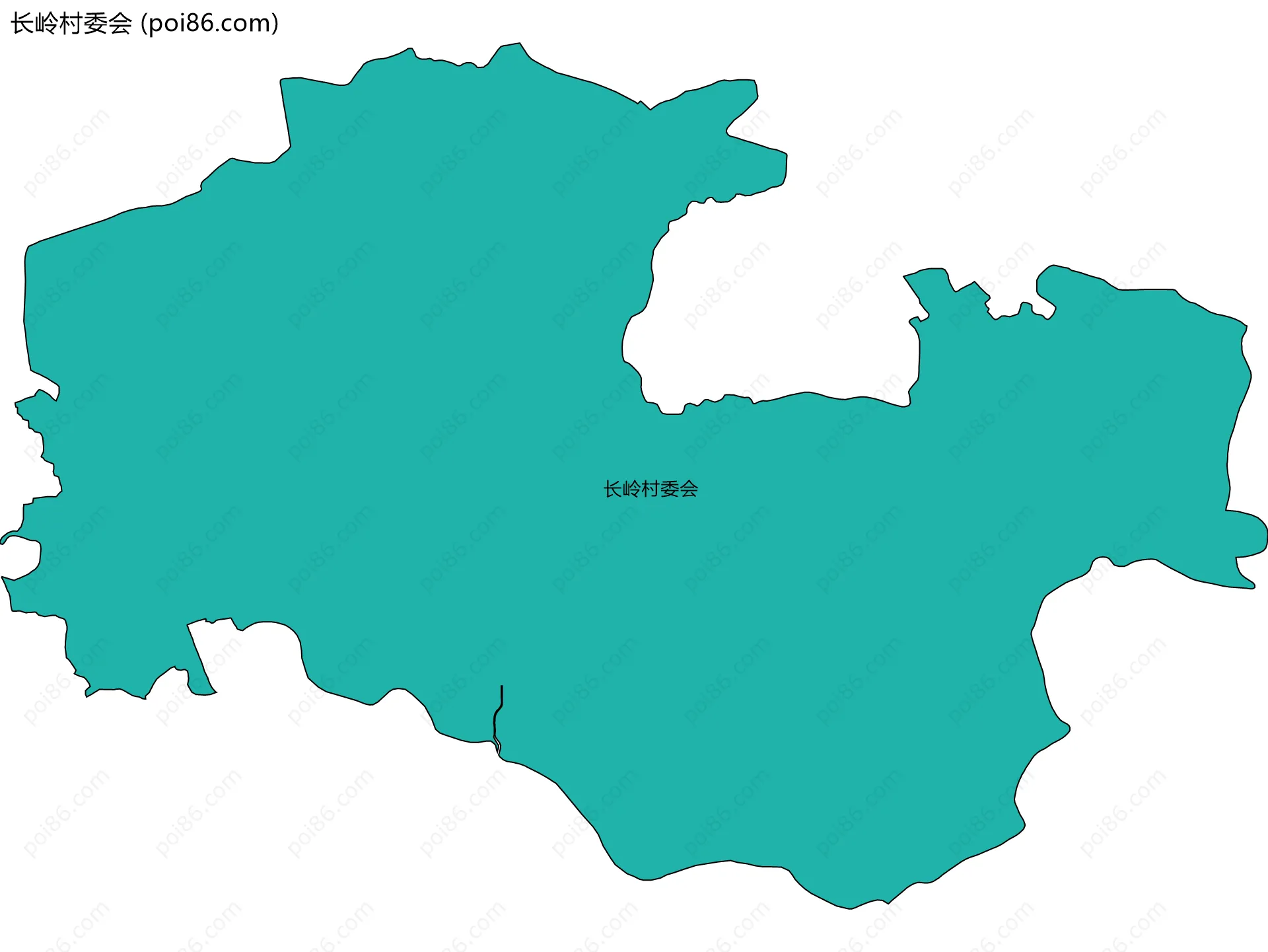 长岭村委会边界地图