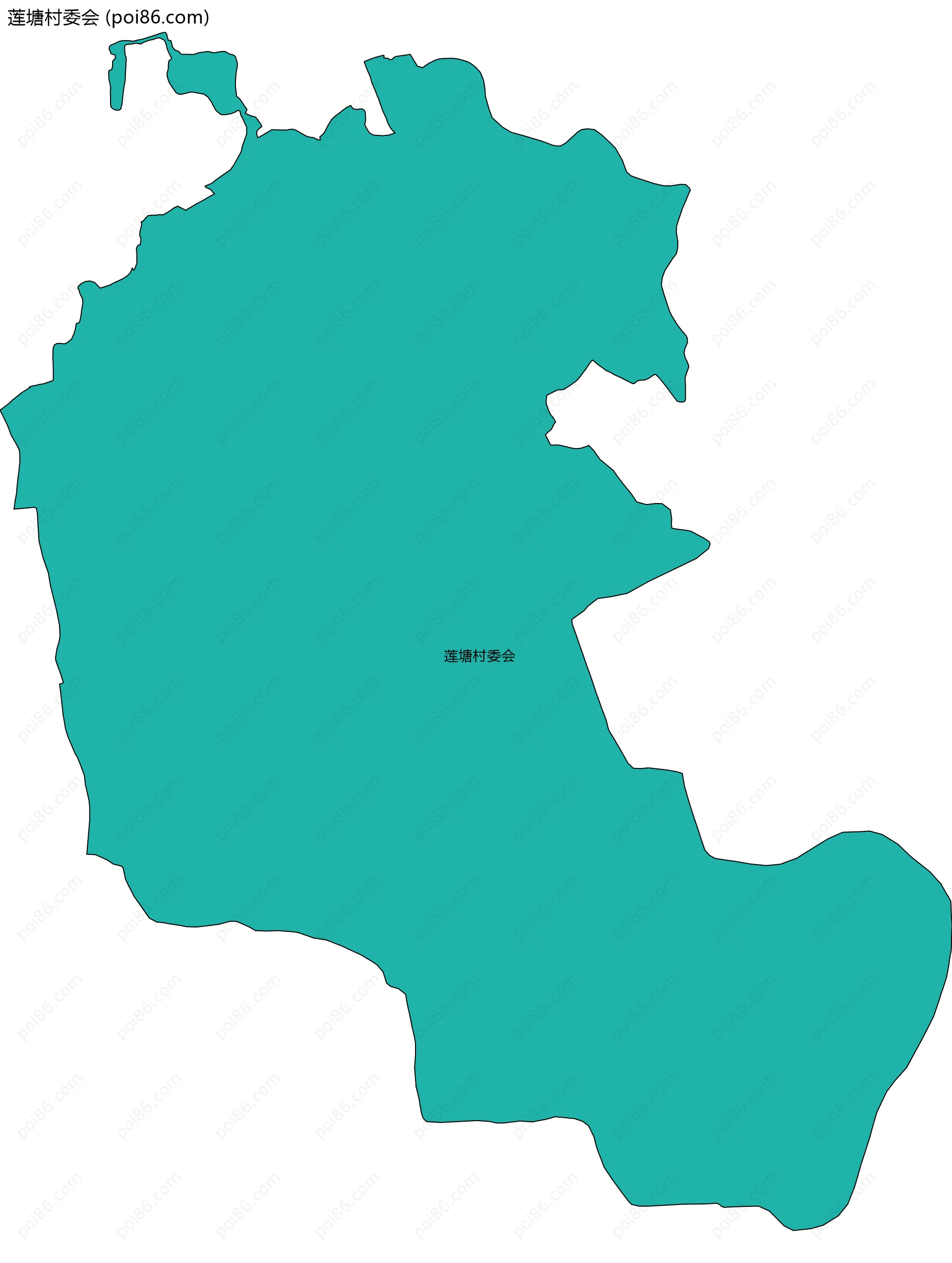 莲塘村委会边界地图