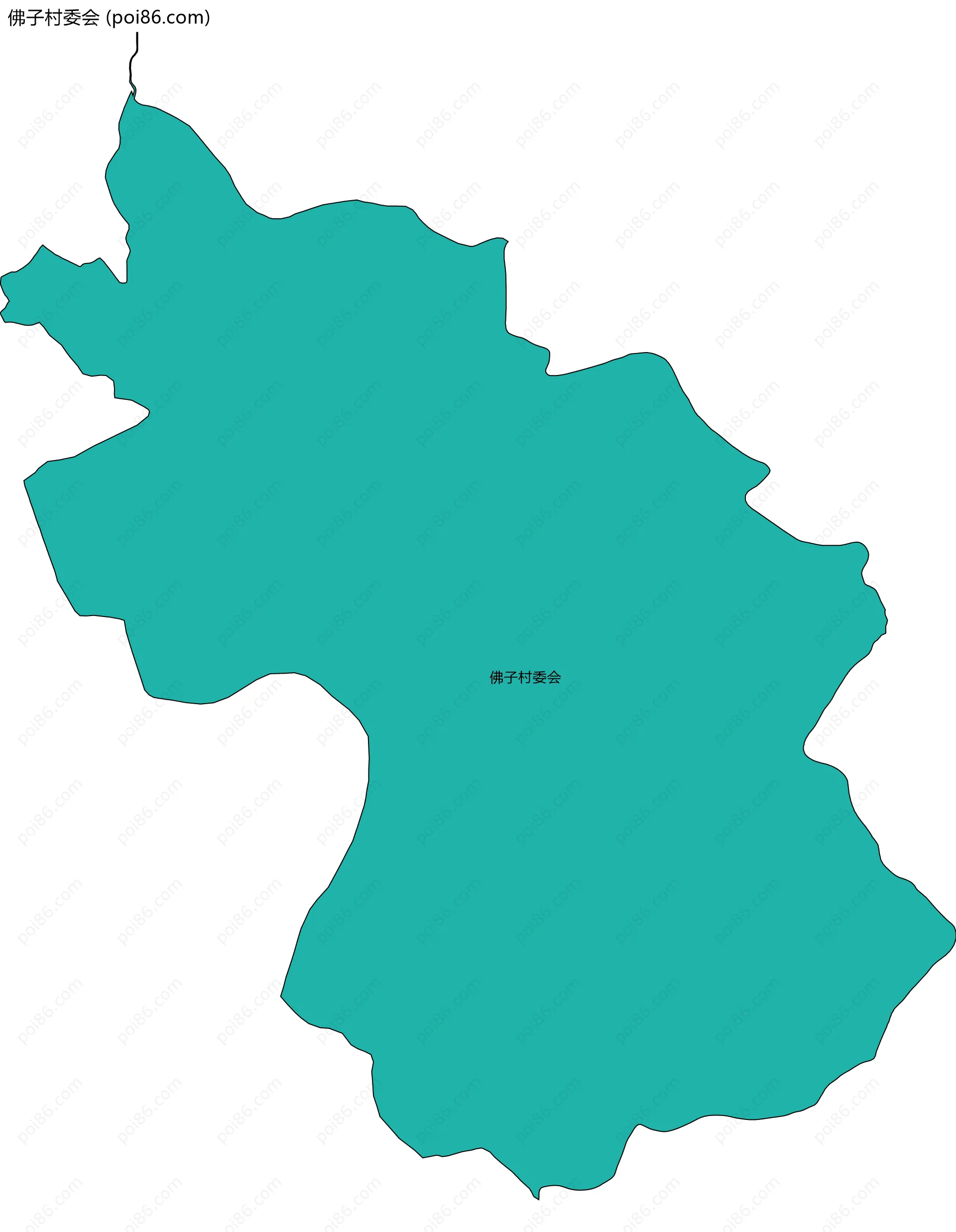 佛子村委会边界地图