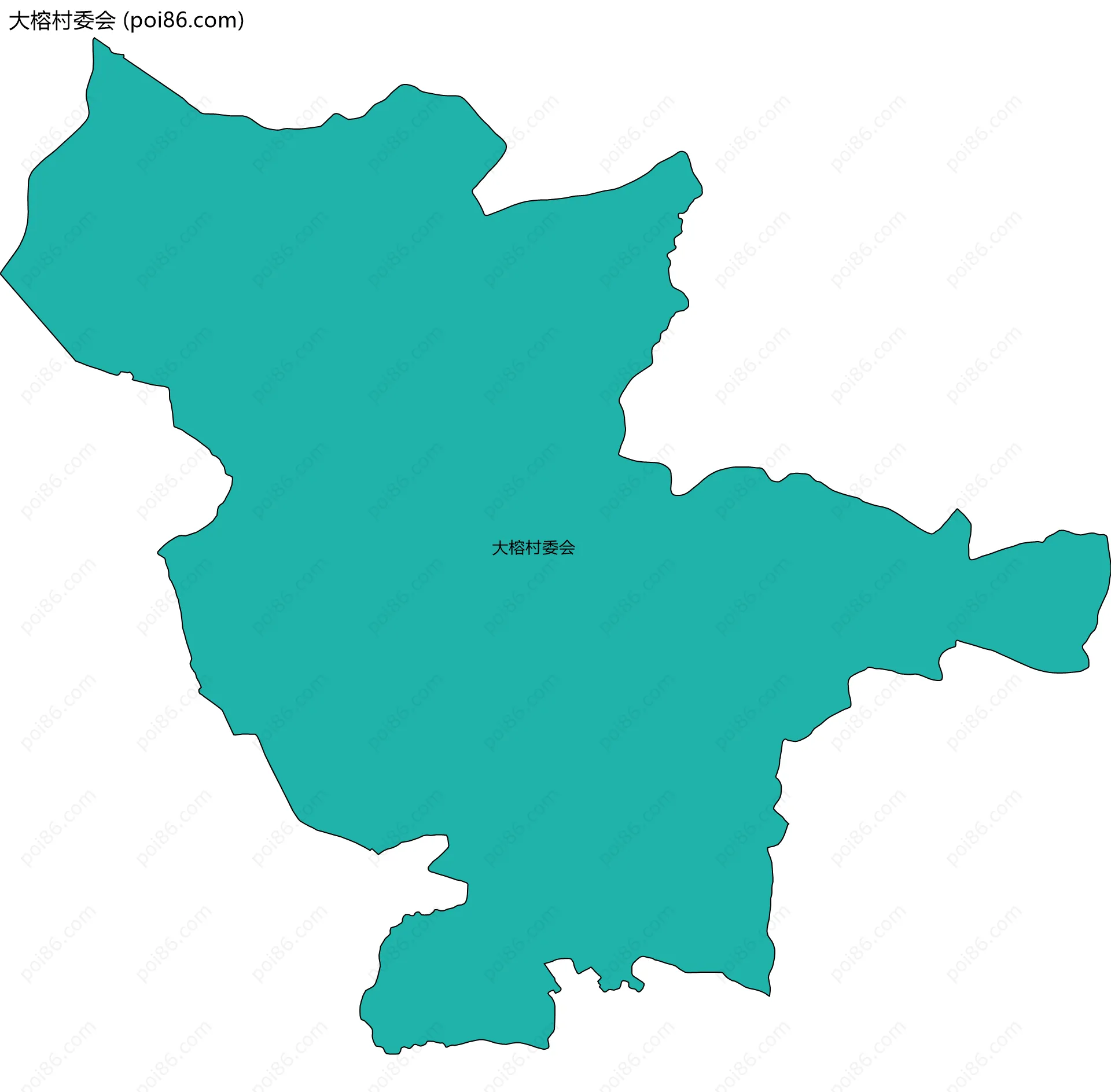 大榕村委会边界地图