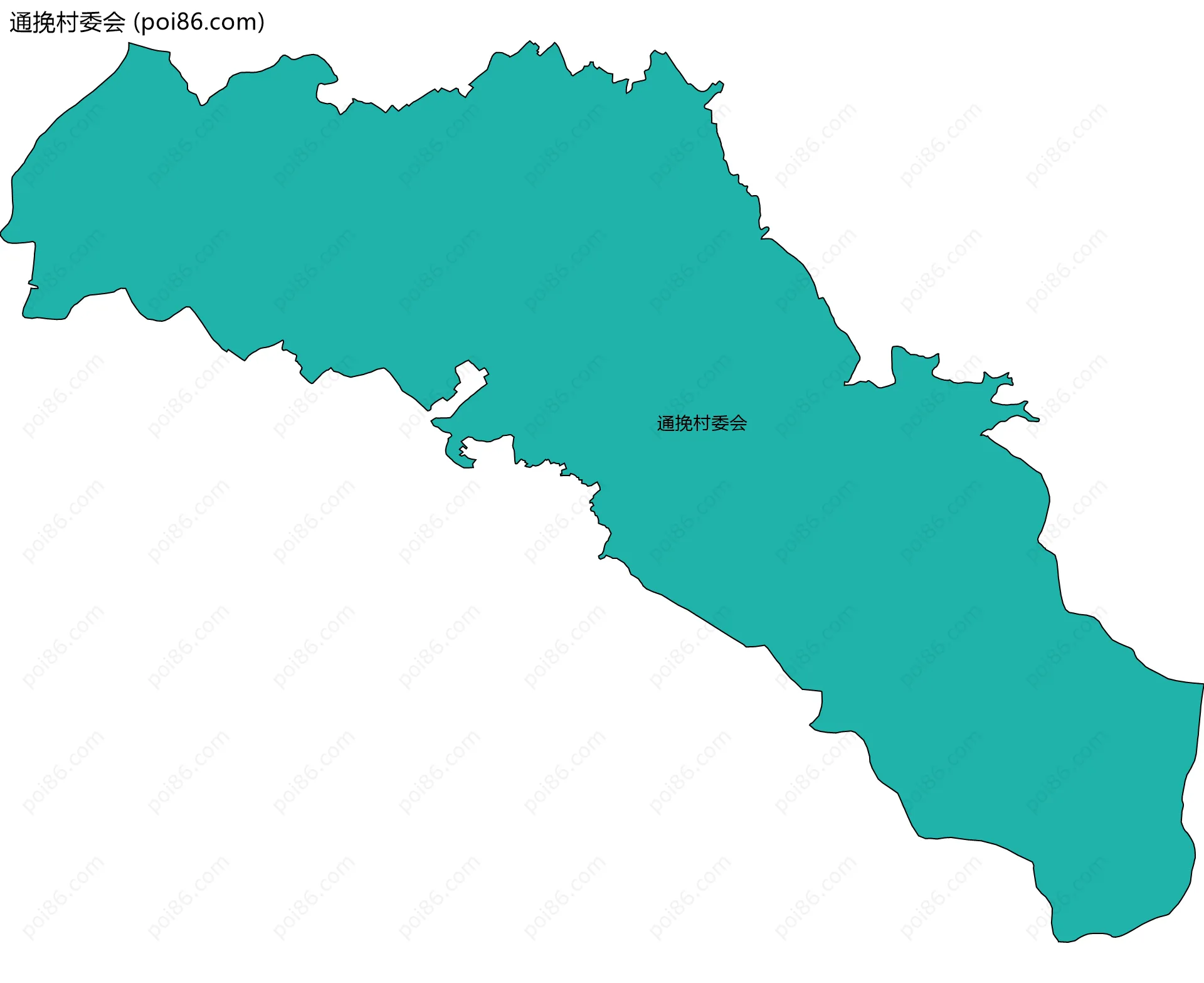 通挽村委会边界地图