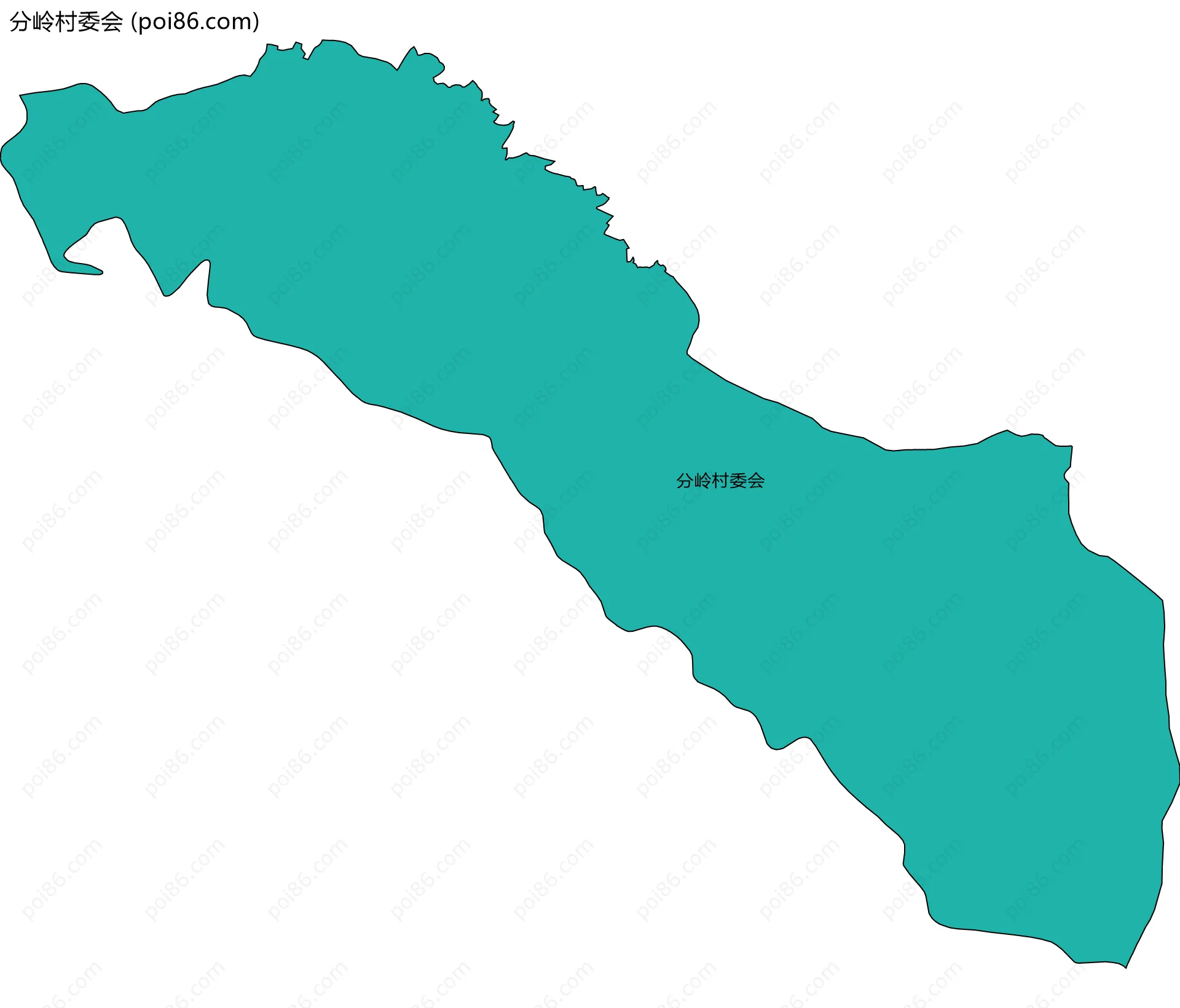 分岭村委会边界地图