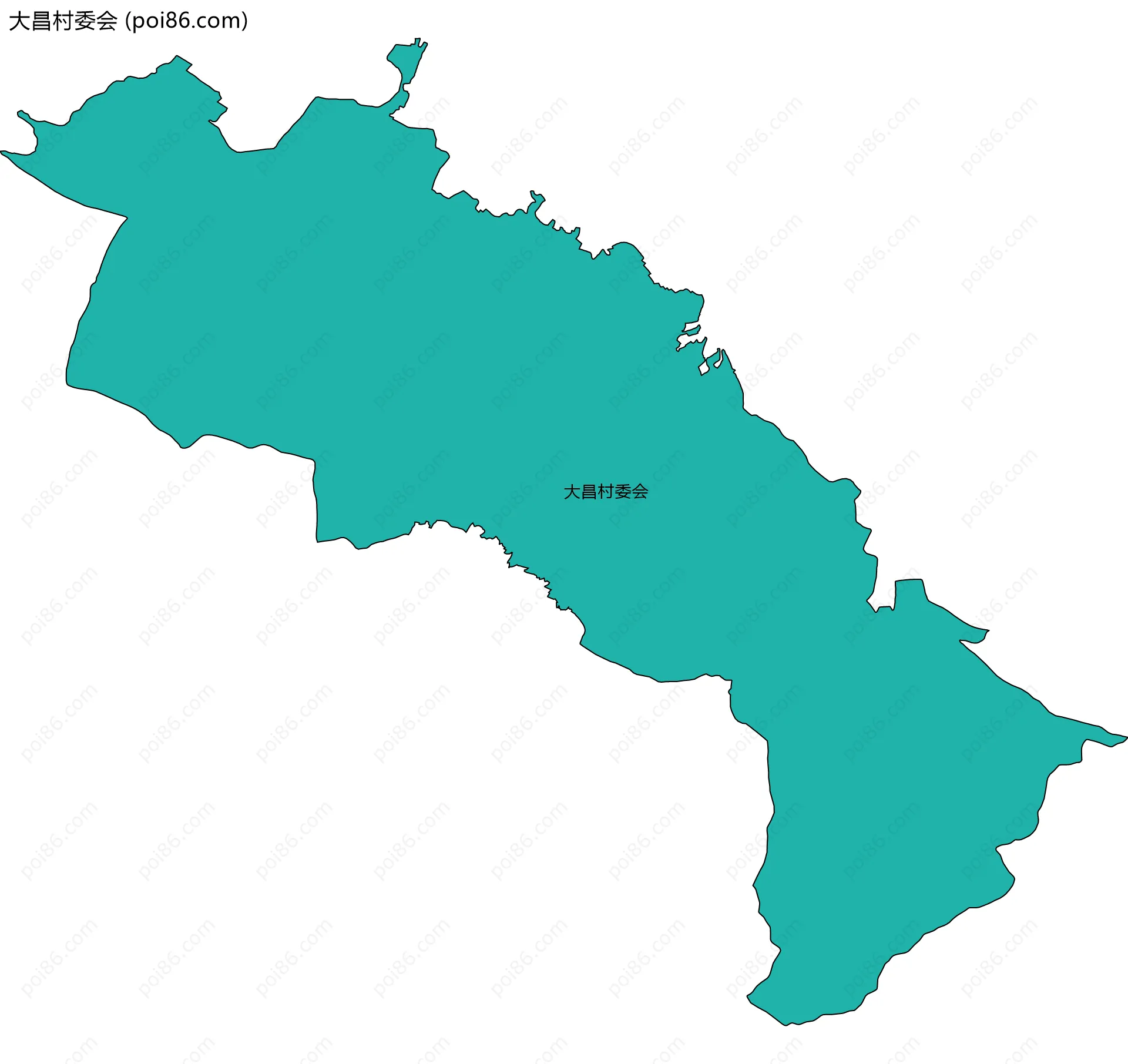 大昌村委会边界地图