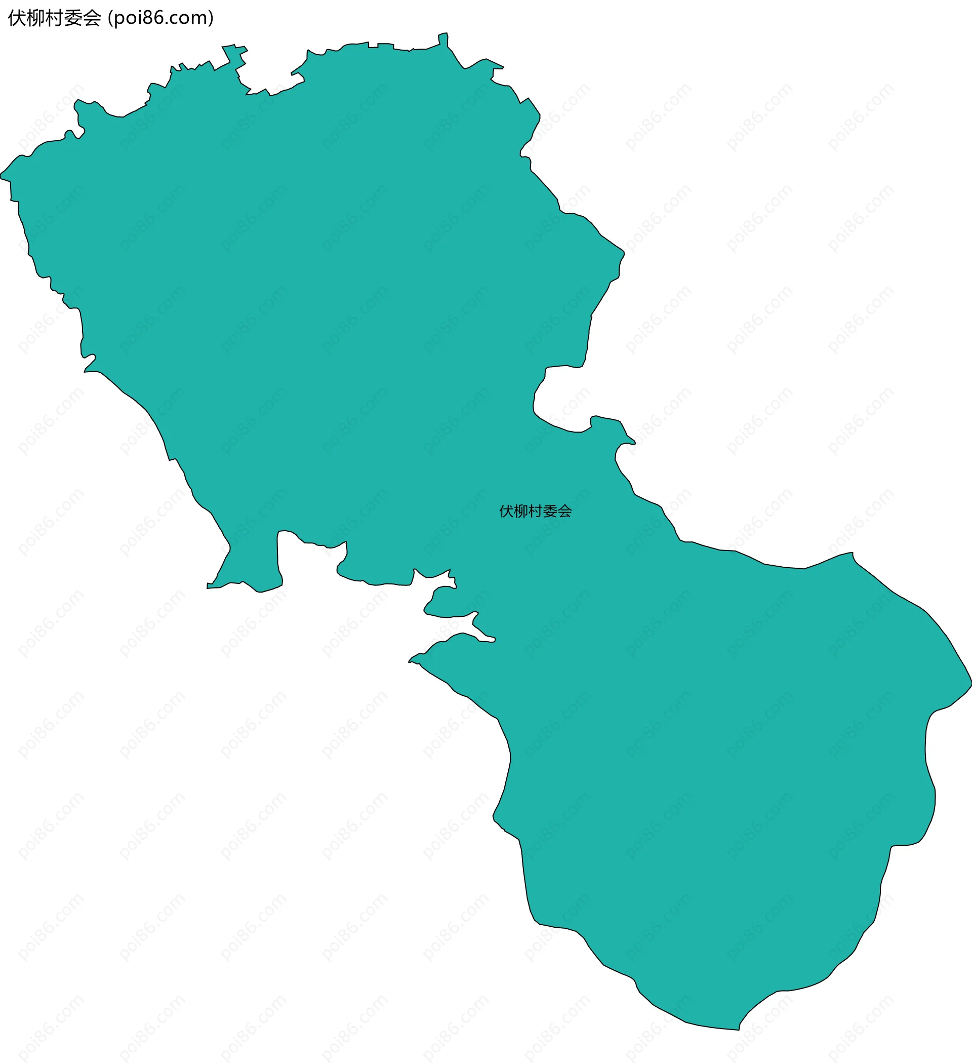 伏柳村委会边界地图