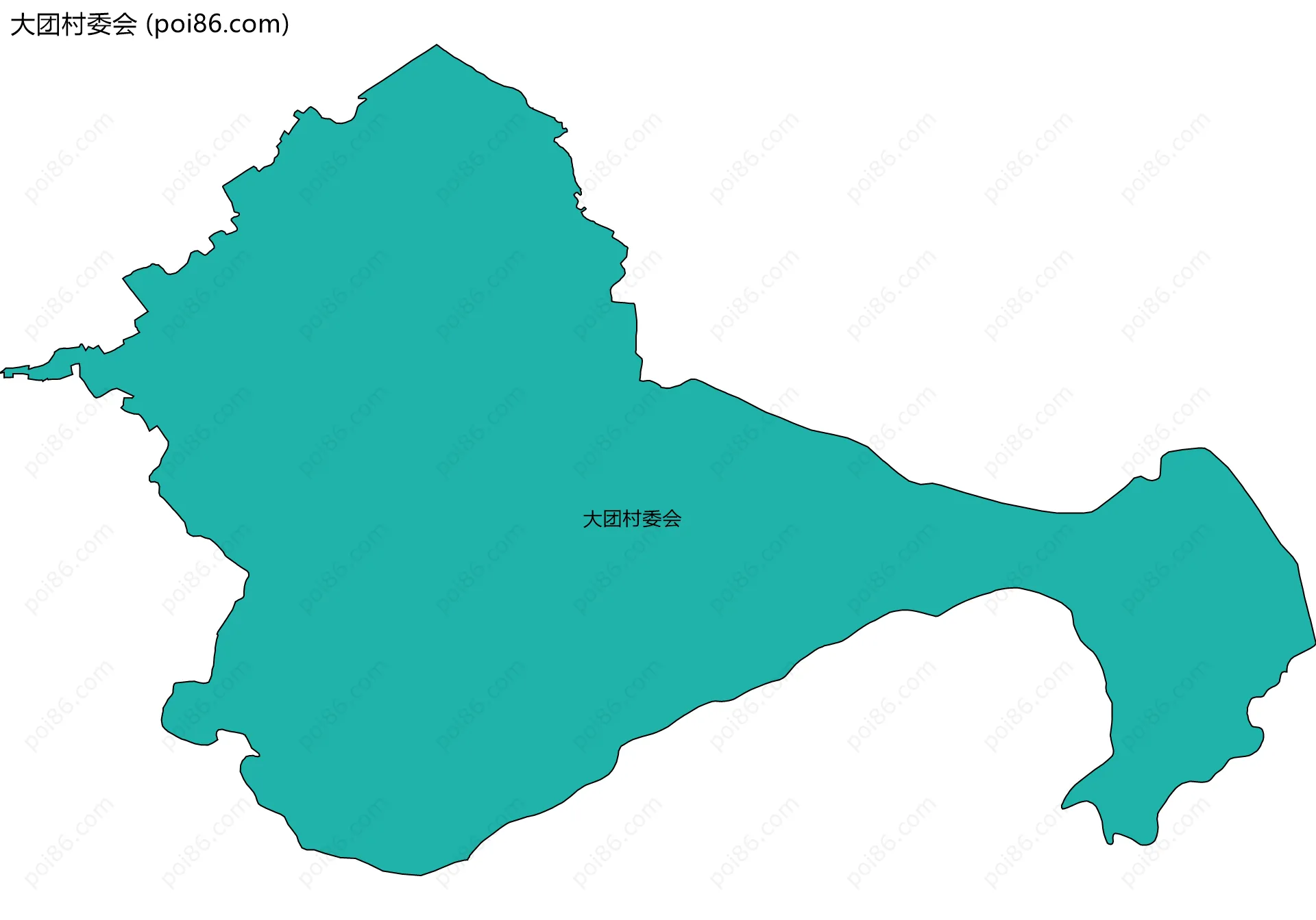 大团村委会边界地图