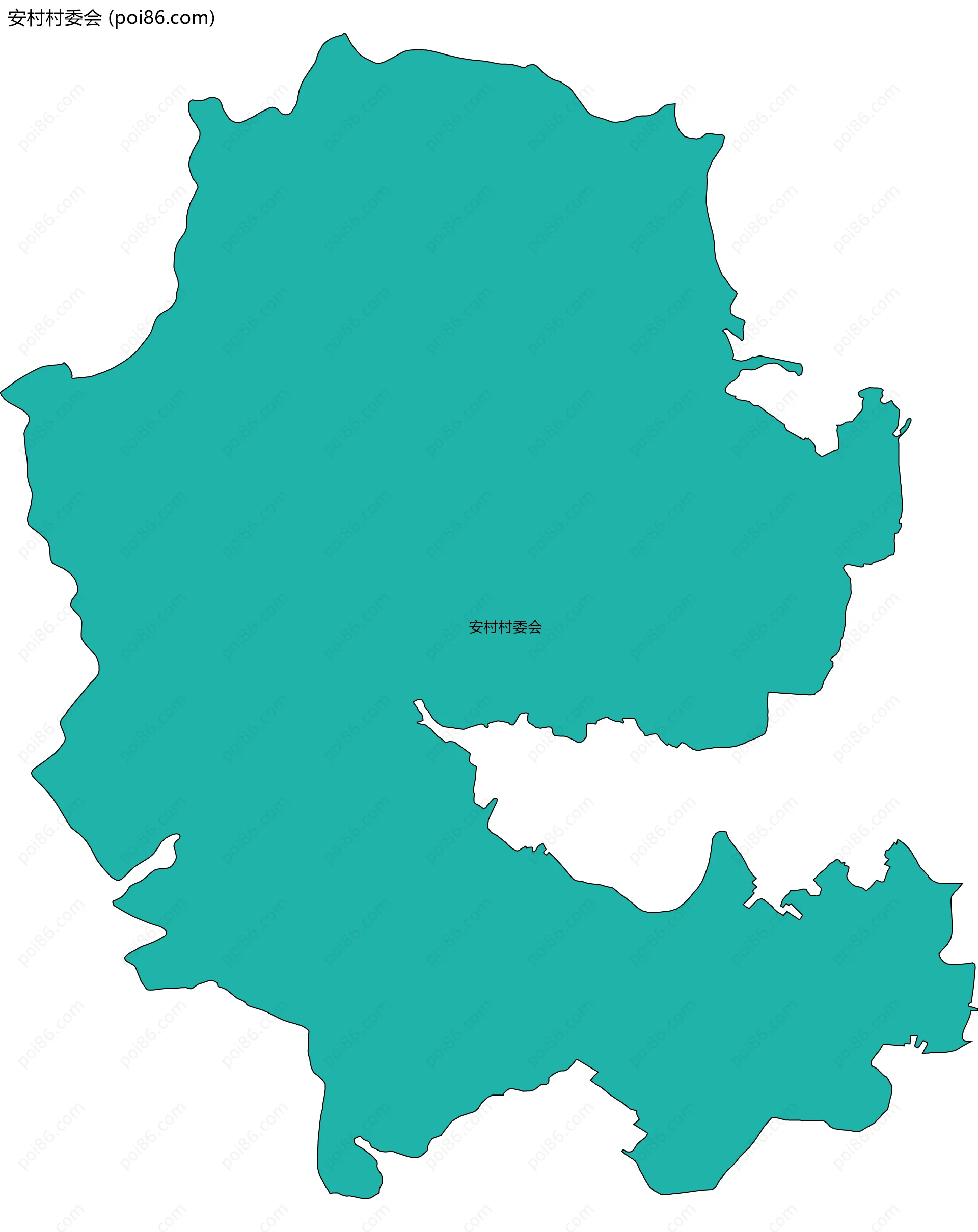 安村村委会边界地图
