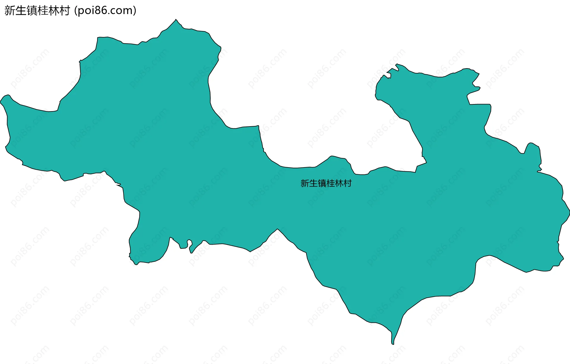新生镇桂林村边界地图
