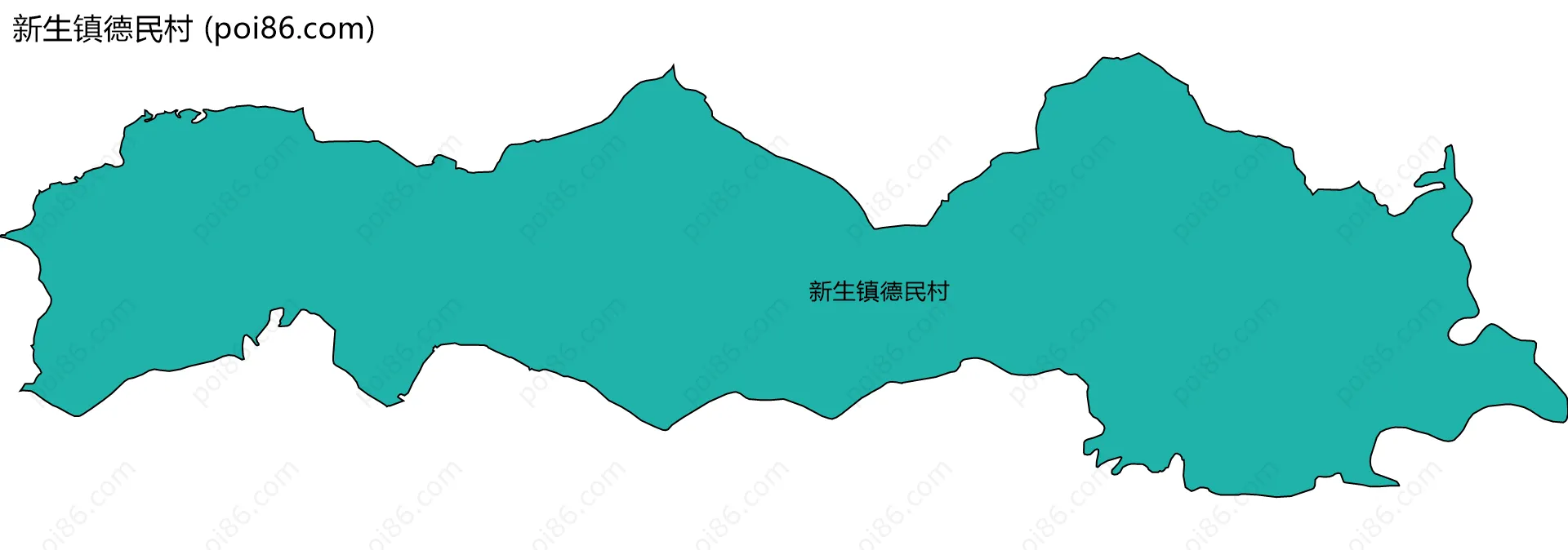 新生镇德民村边界地图