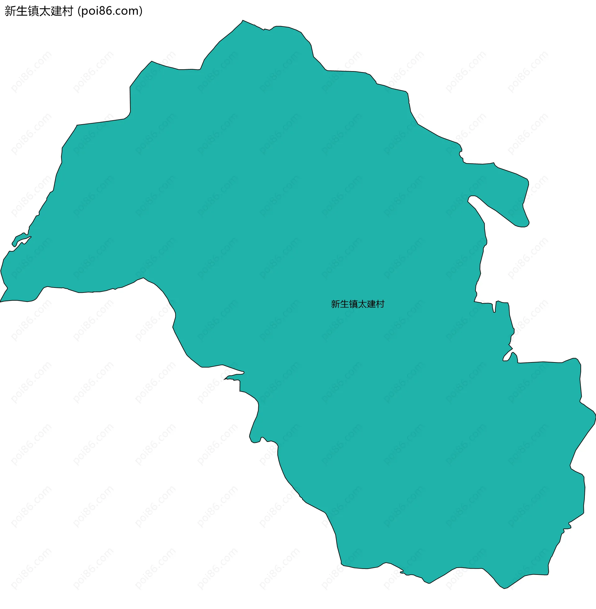 新生镇太建村边界地图