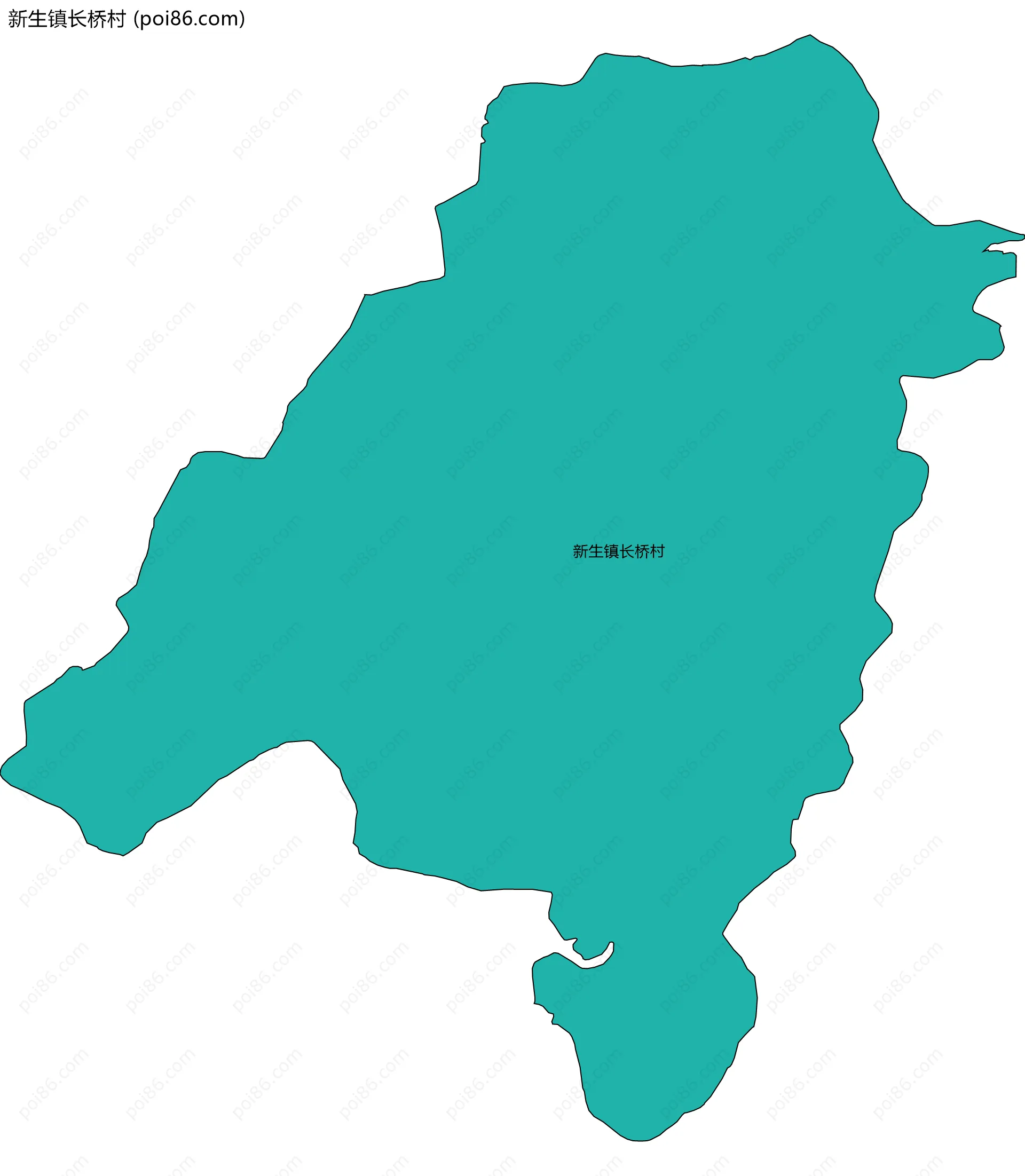新生镇长桥村边界地图