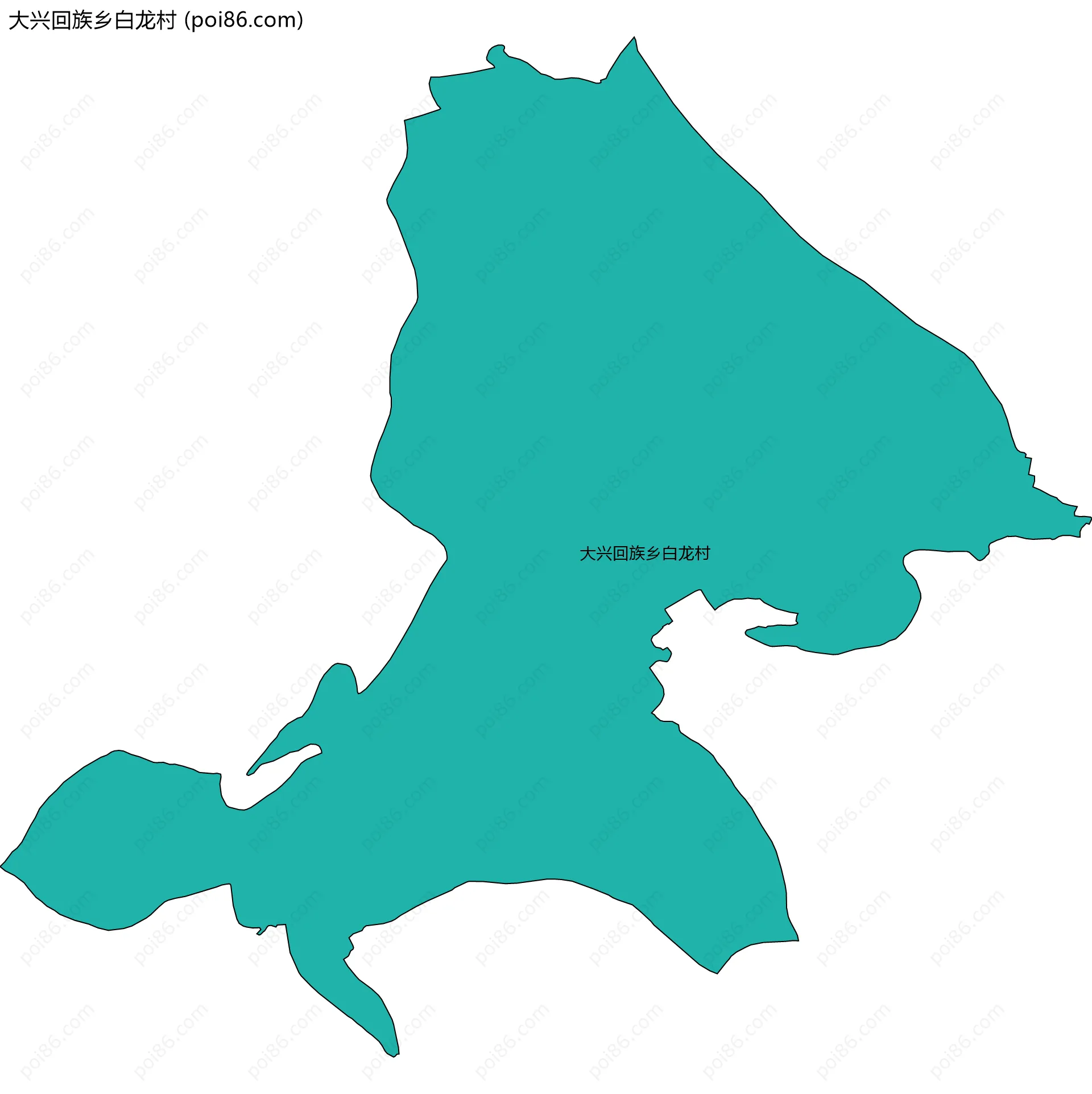 大兴回族乡白龙村边界地图