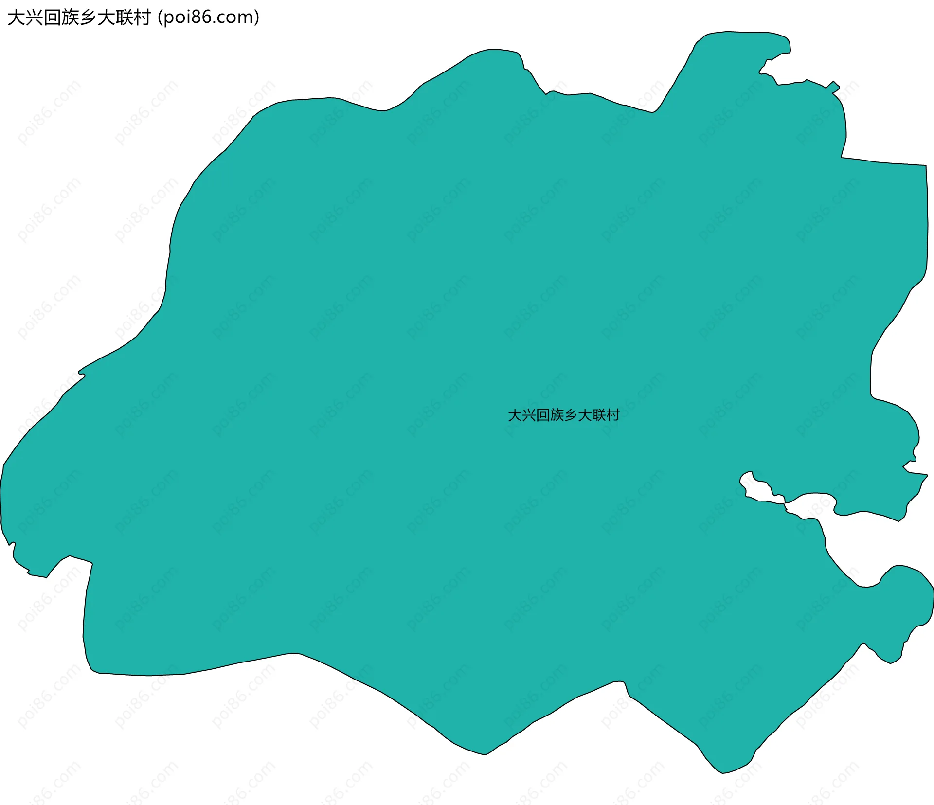 大兴回族乡大联村边界地图