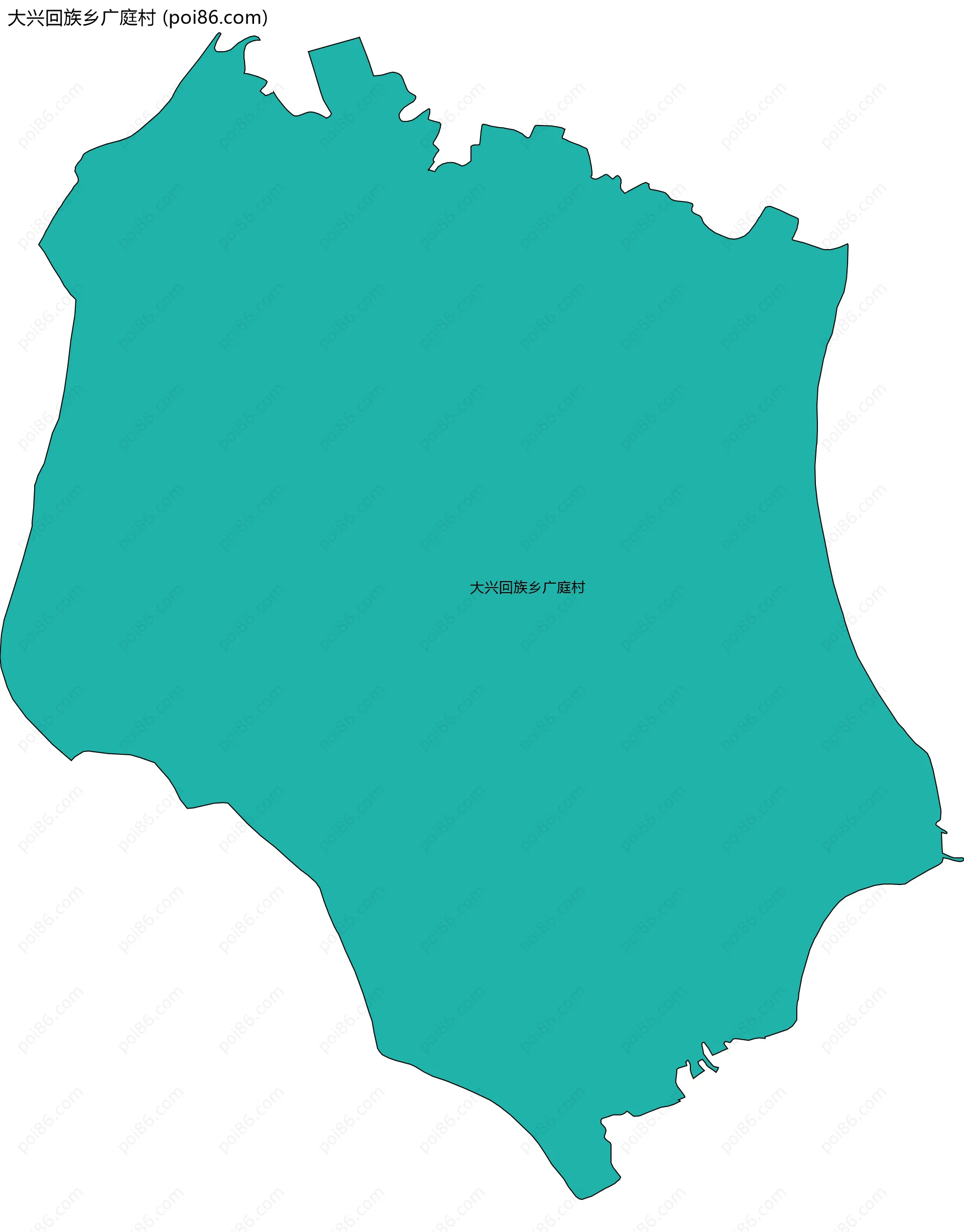 大兴回族乡广庭村边界地图