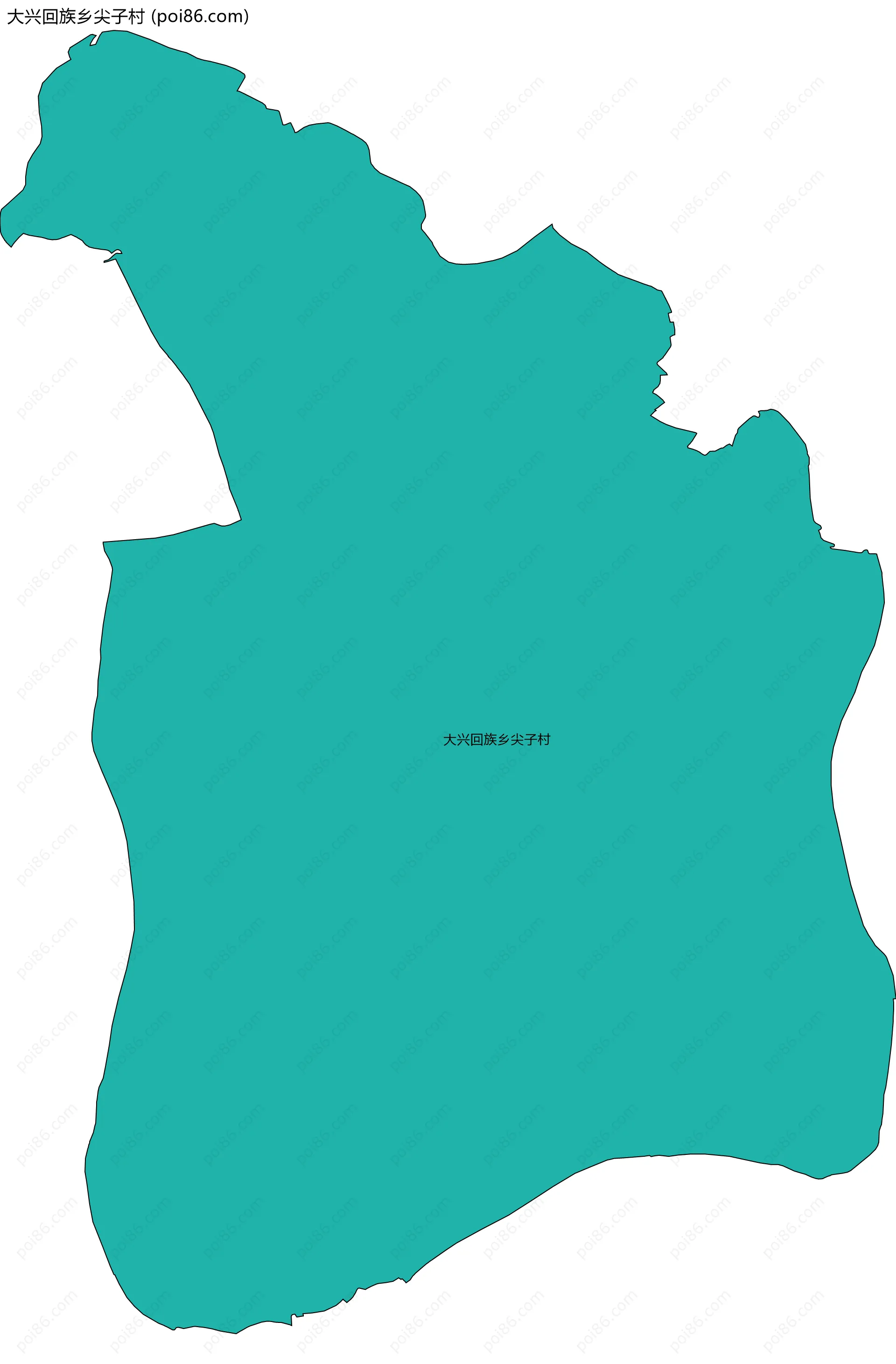 大兴回族乡尖子村边界地图