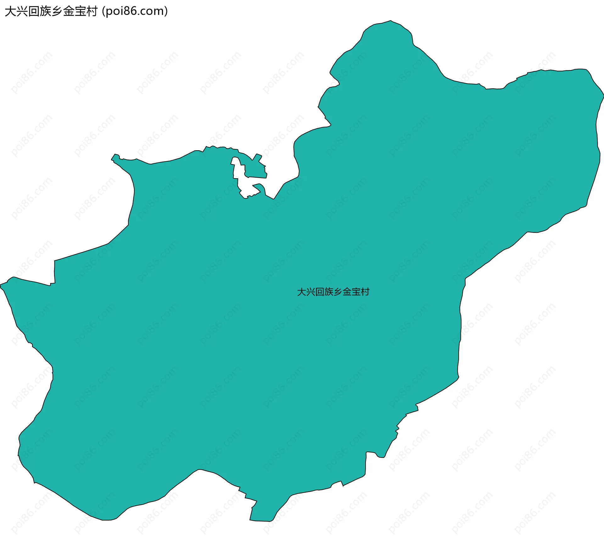 大兴回族乡金宝村边界地图