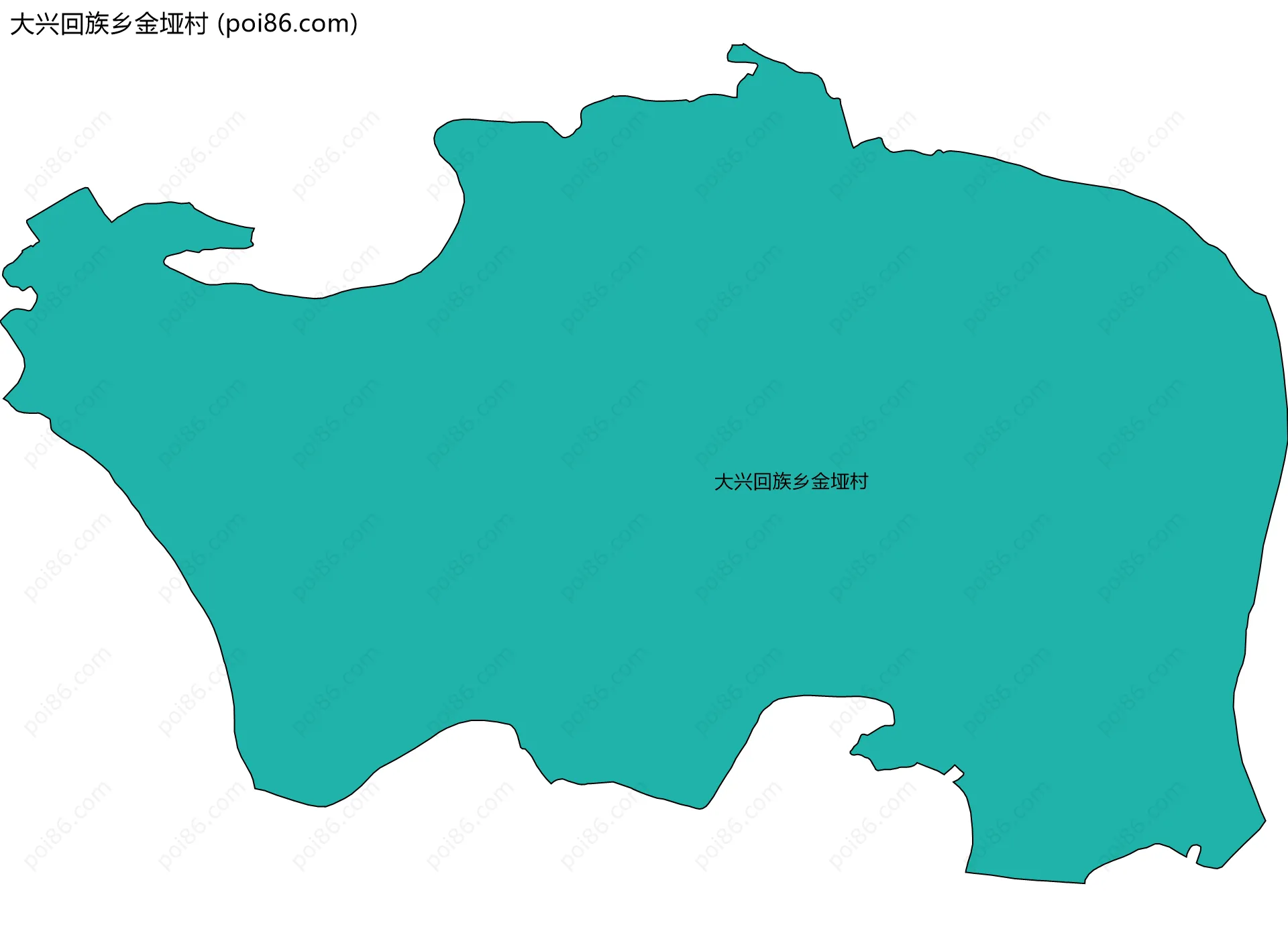 大兴回族乡金垭村边界地图