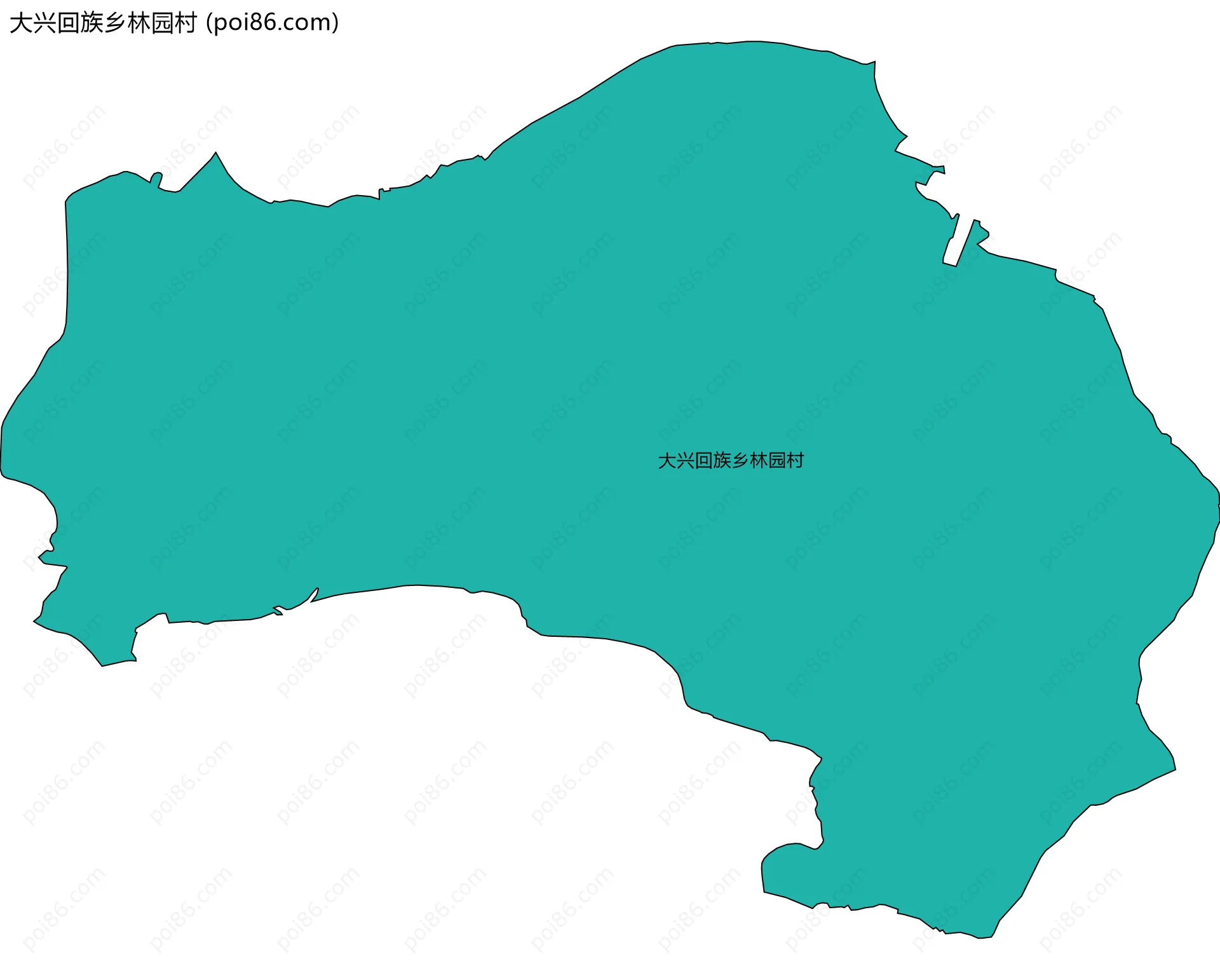 大兴回族乡林园村边界地图