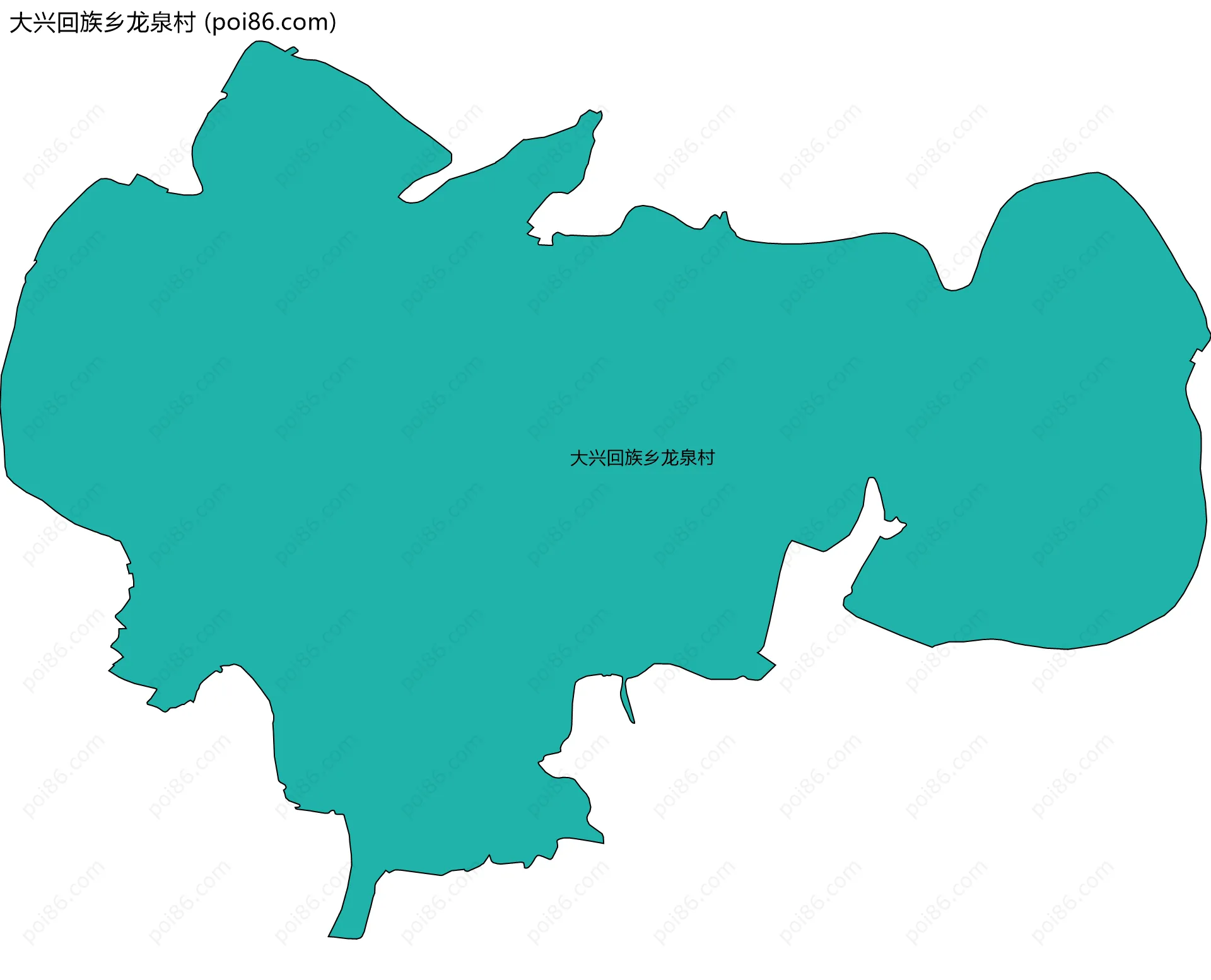 大兴回族乡龙泉村边界地图