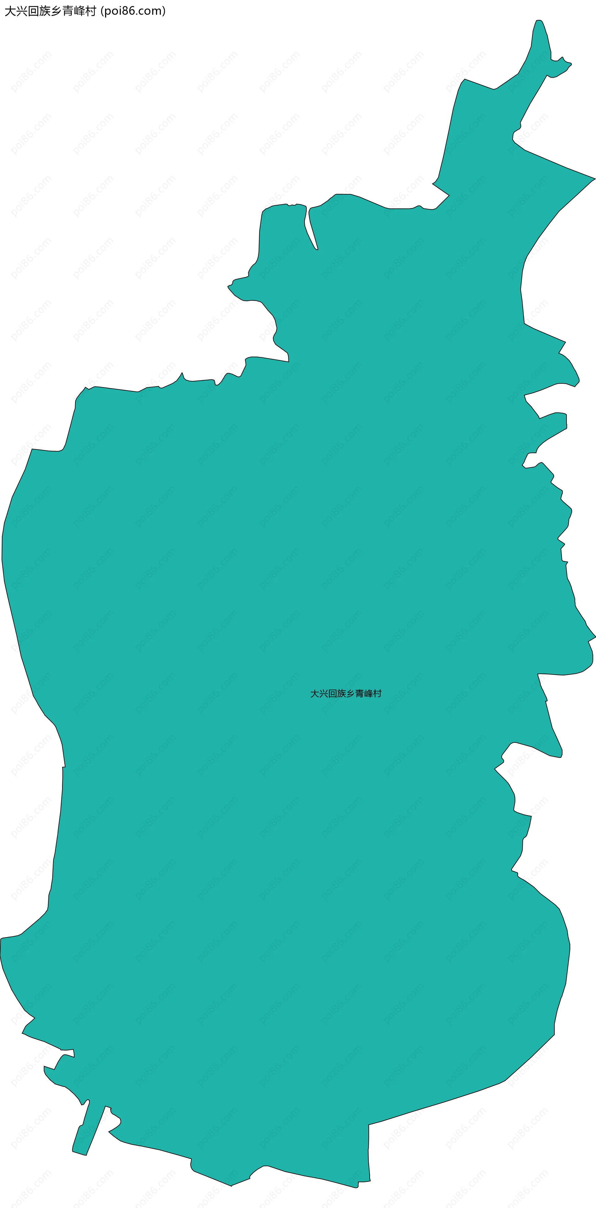 大兴回族乡青峰村边界地图