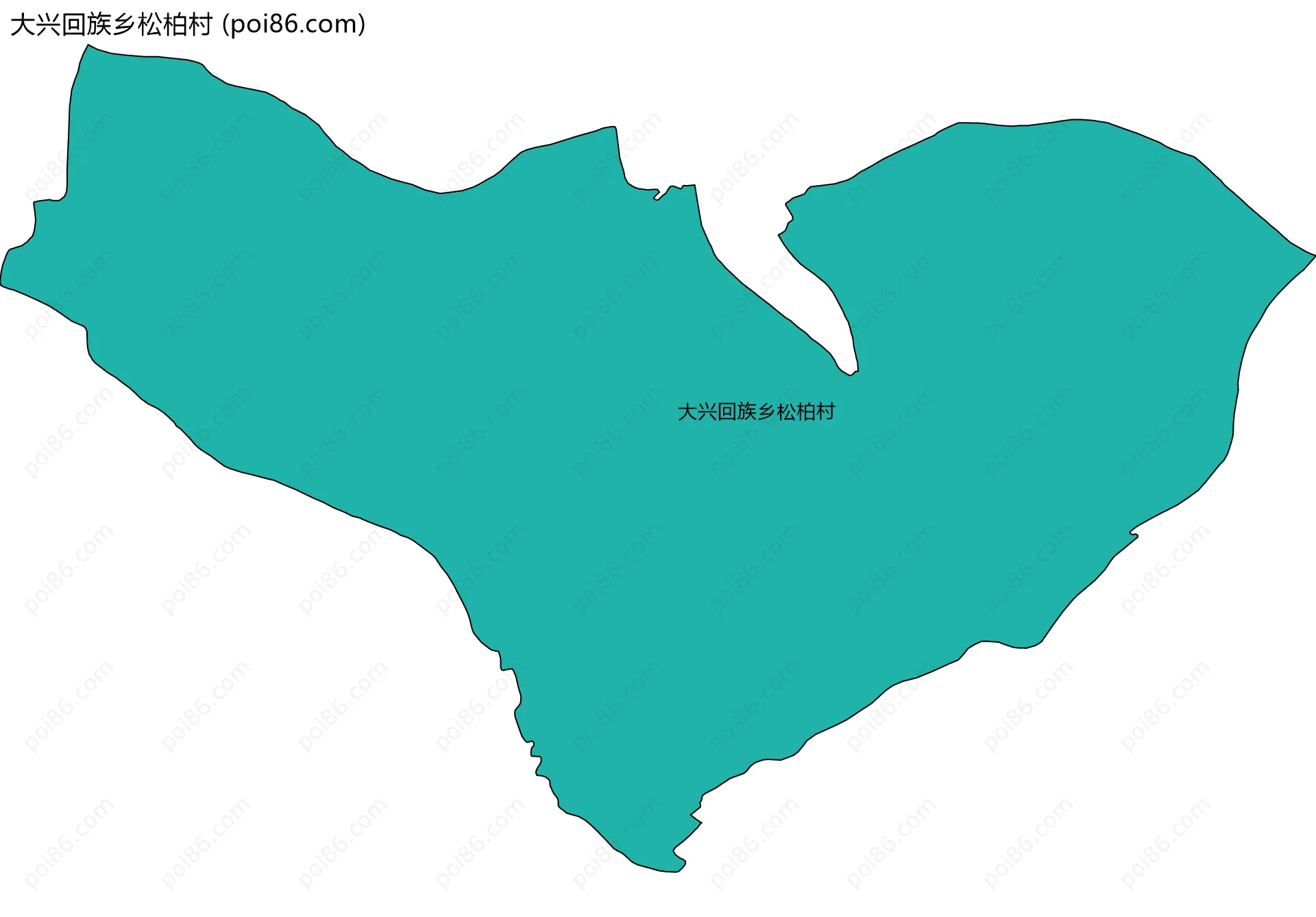 大兴回族乡松柏村边界地图