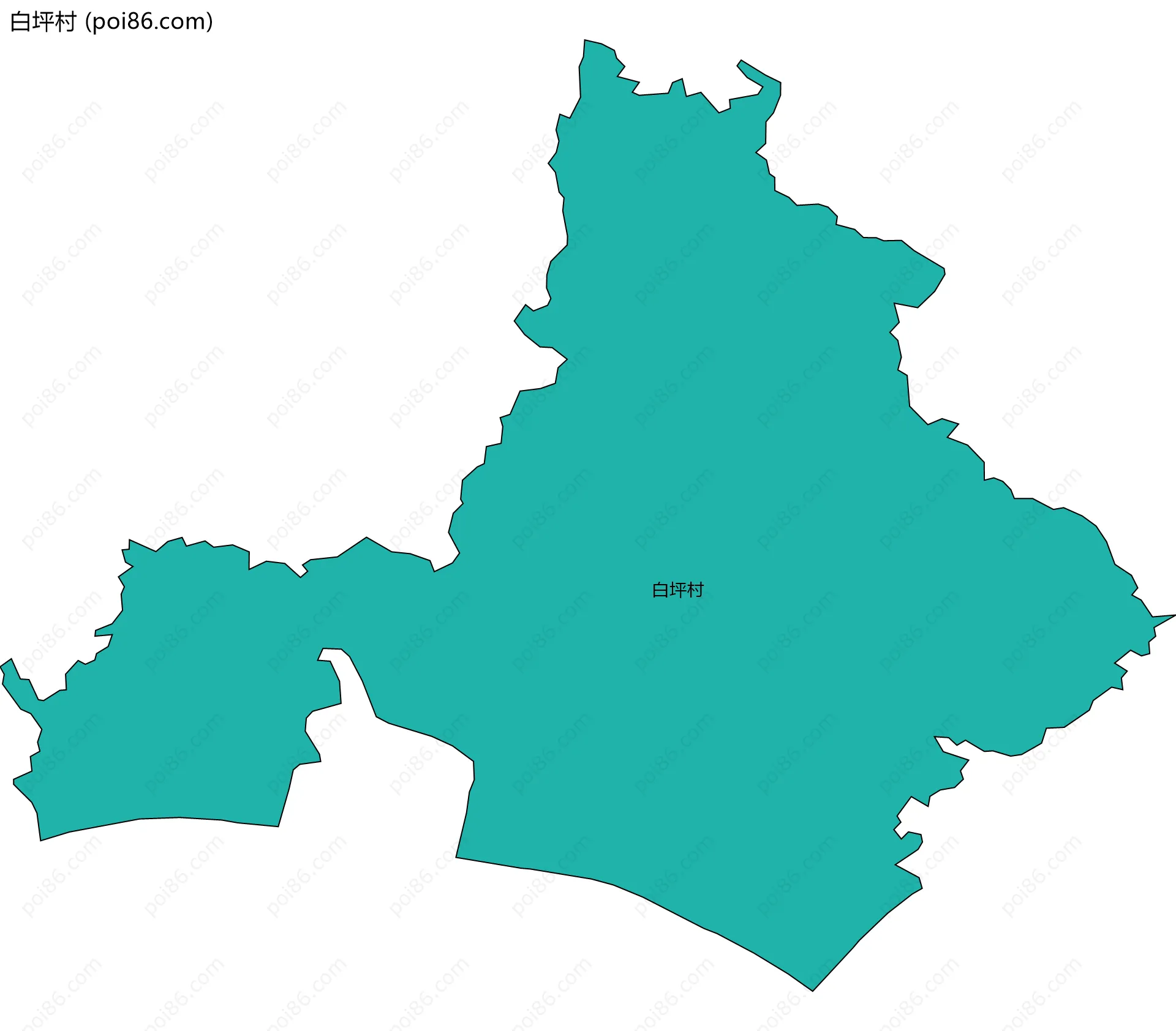 白坪村边界地图