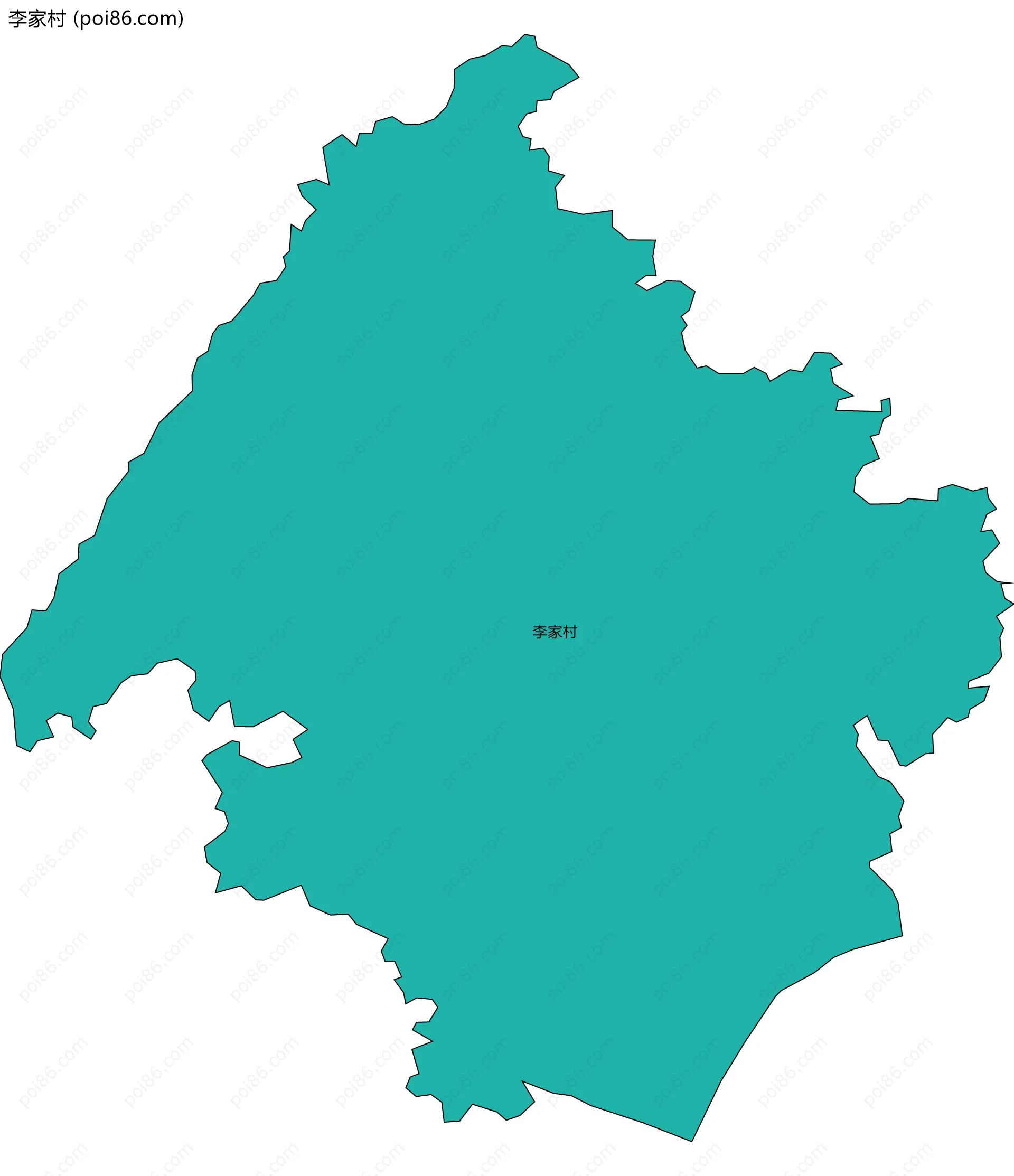 李家村边界地图