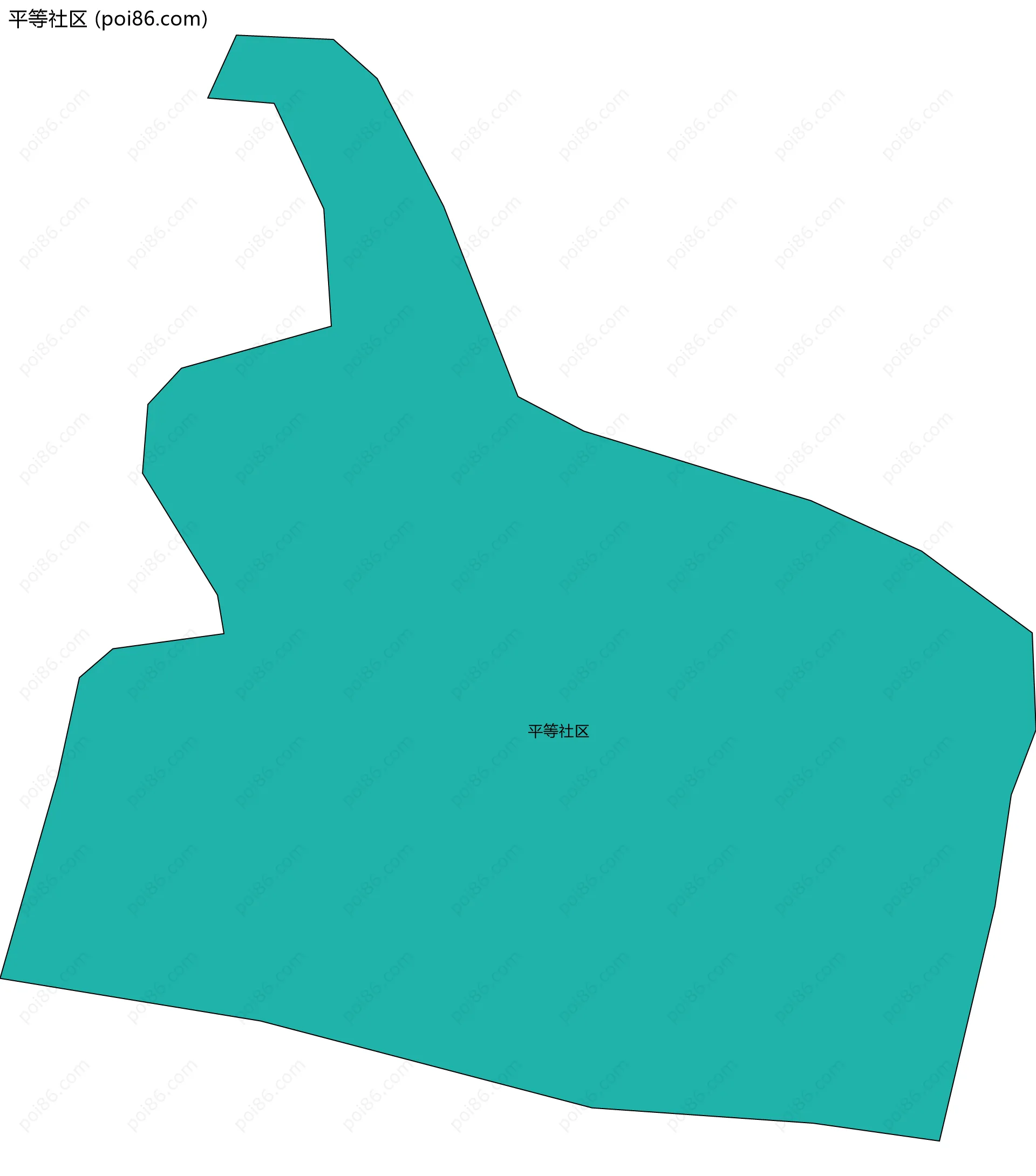 平等社区边界地图