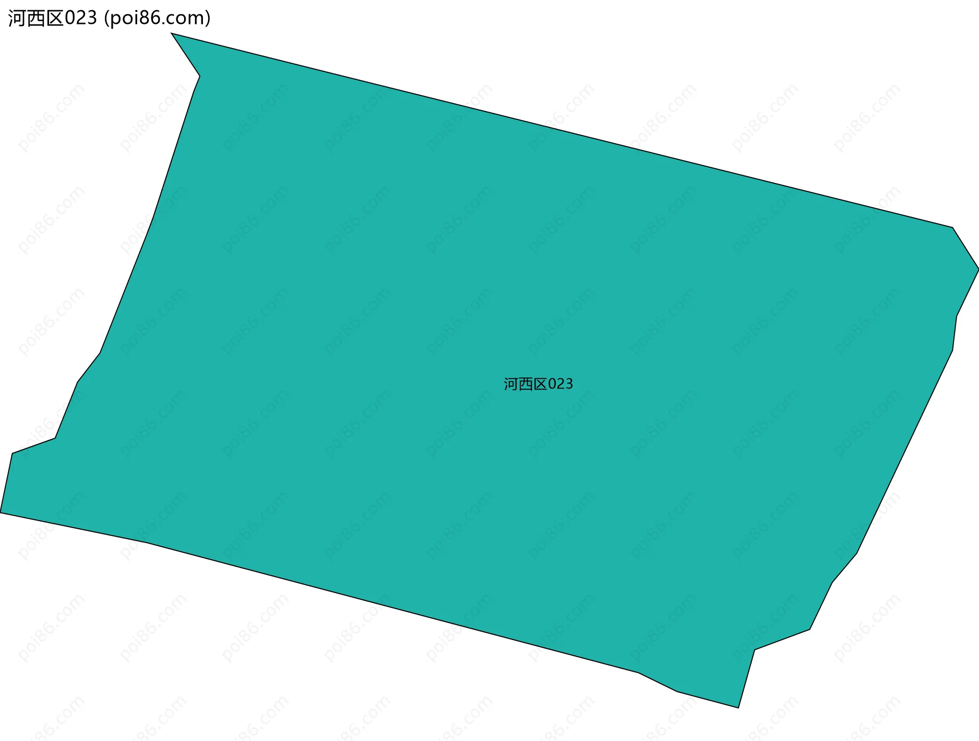 河西区023边界地图