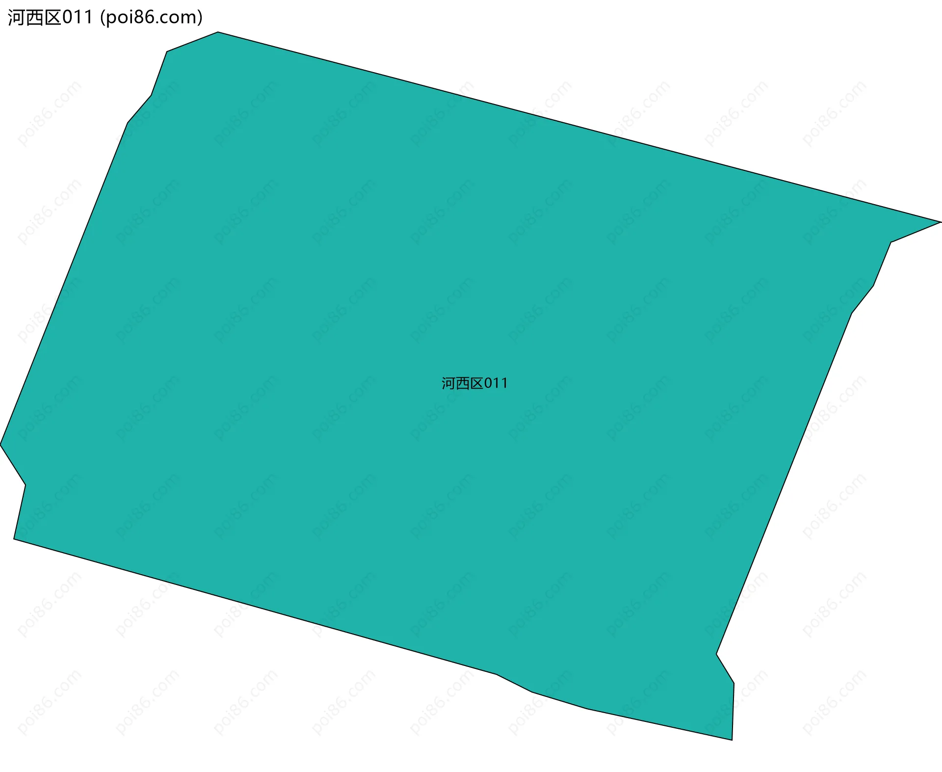 河西区011边界地图