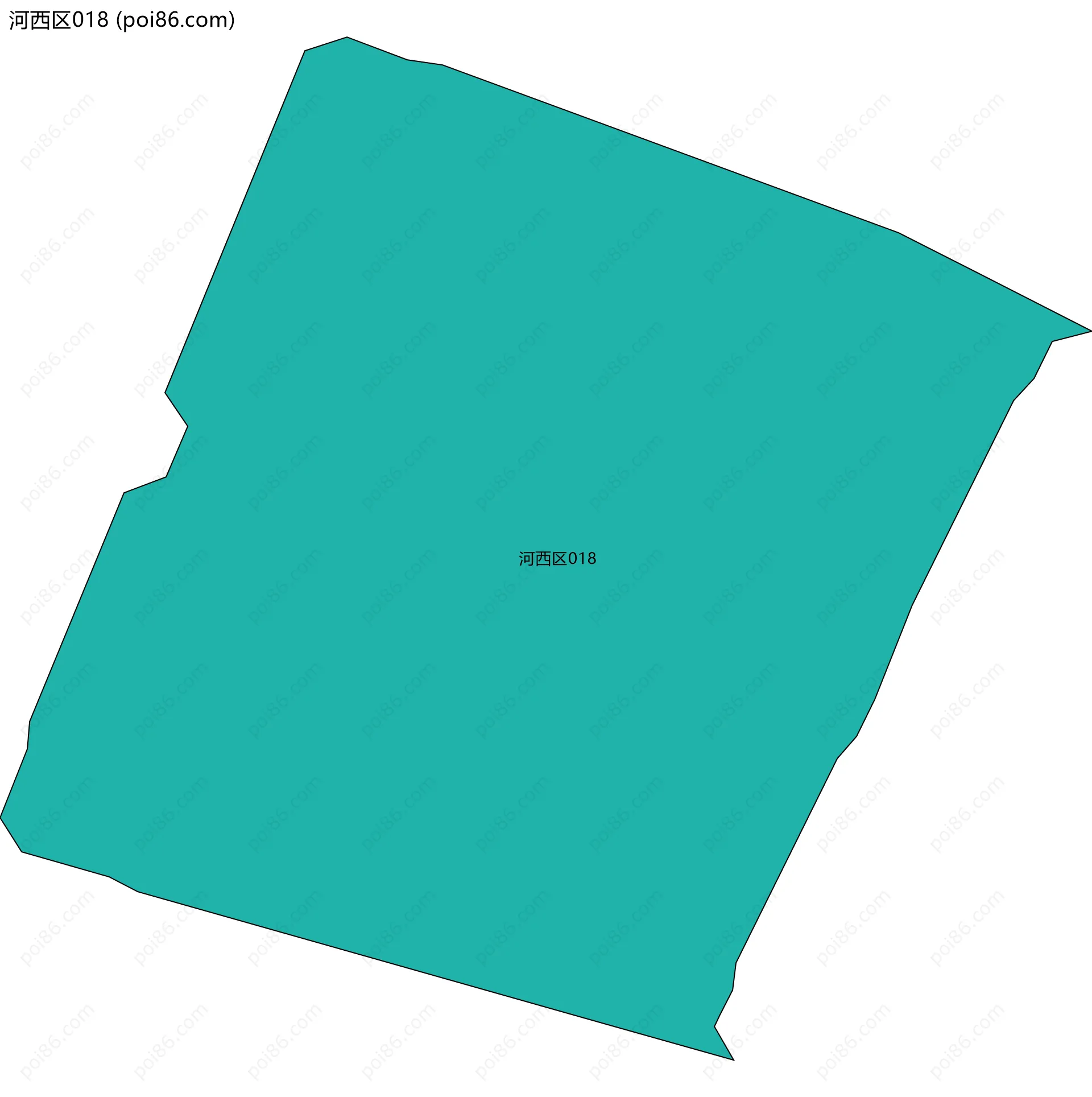 河西区018边界地图