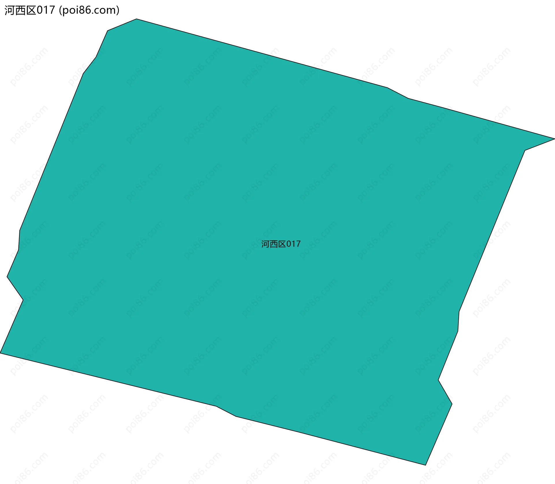 河西区017边界地图