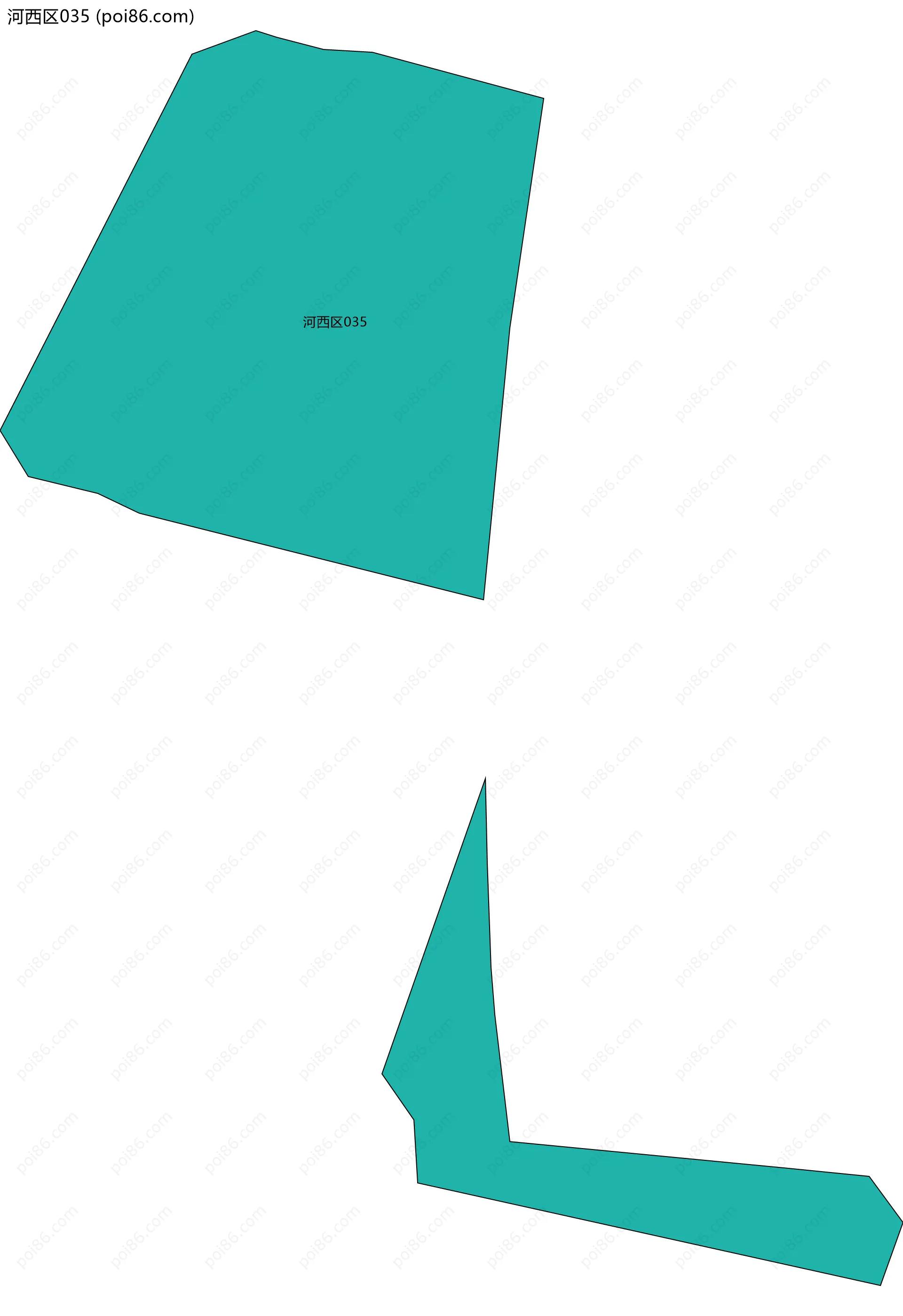 河西区035边界地图