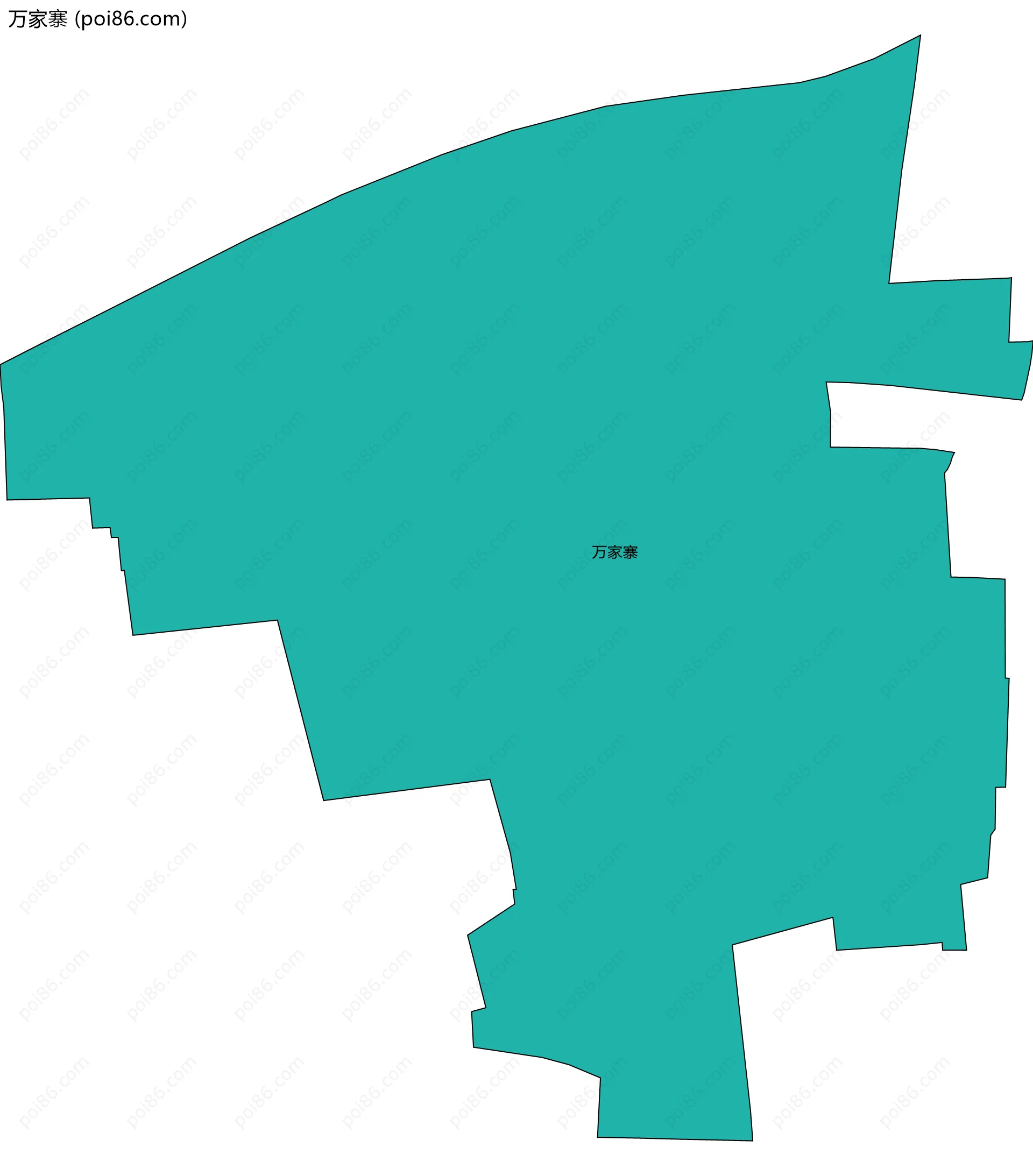 万家寨边界地图