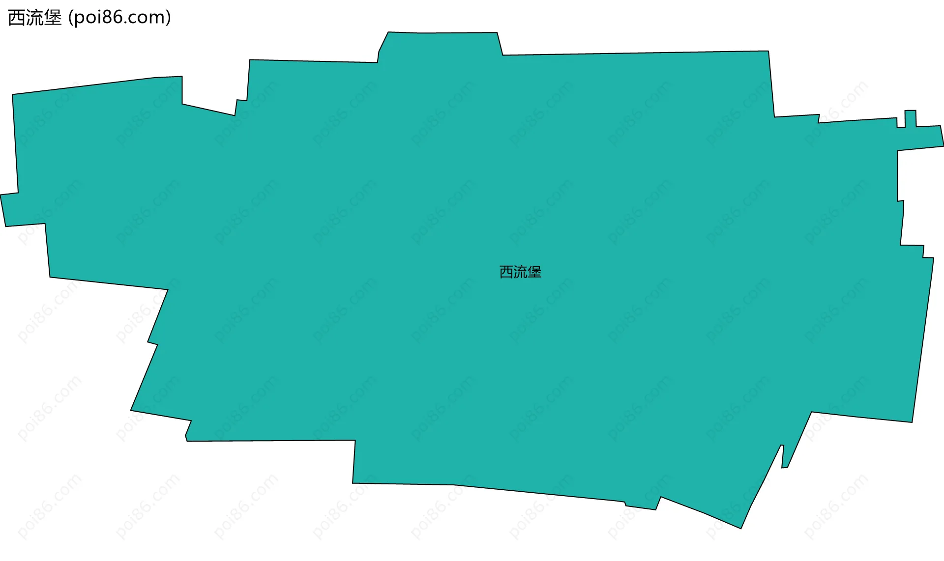 西流堡边界地图