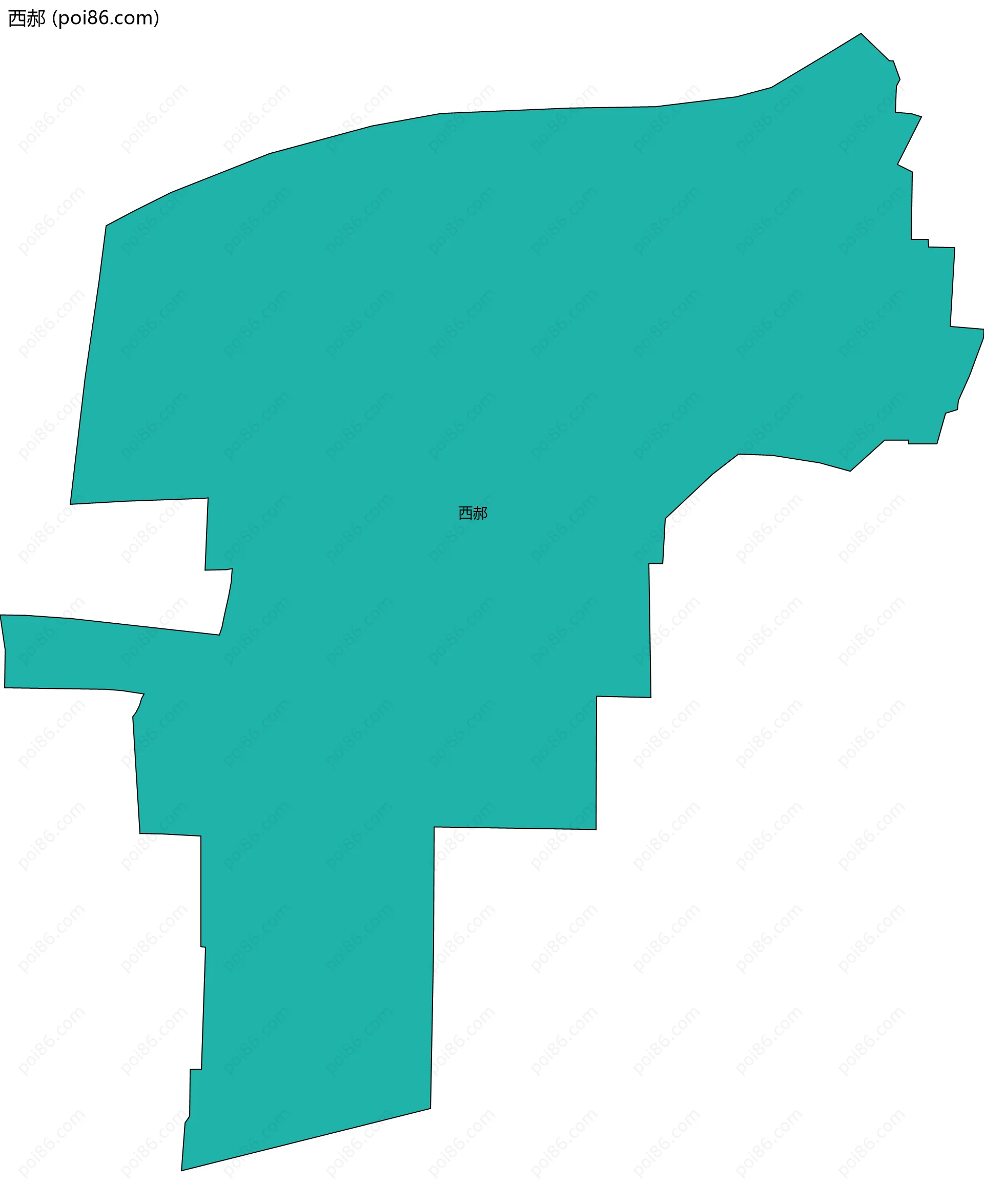 西郝边界地图