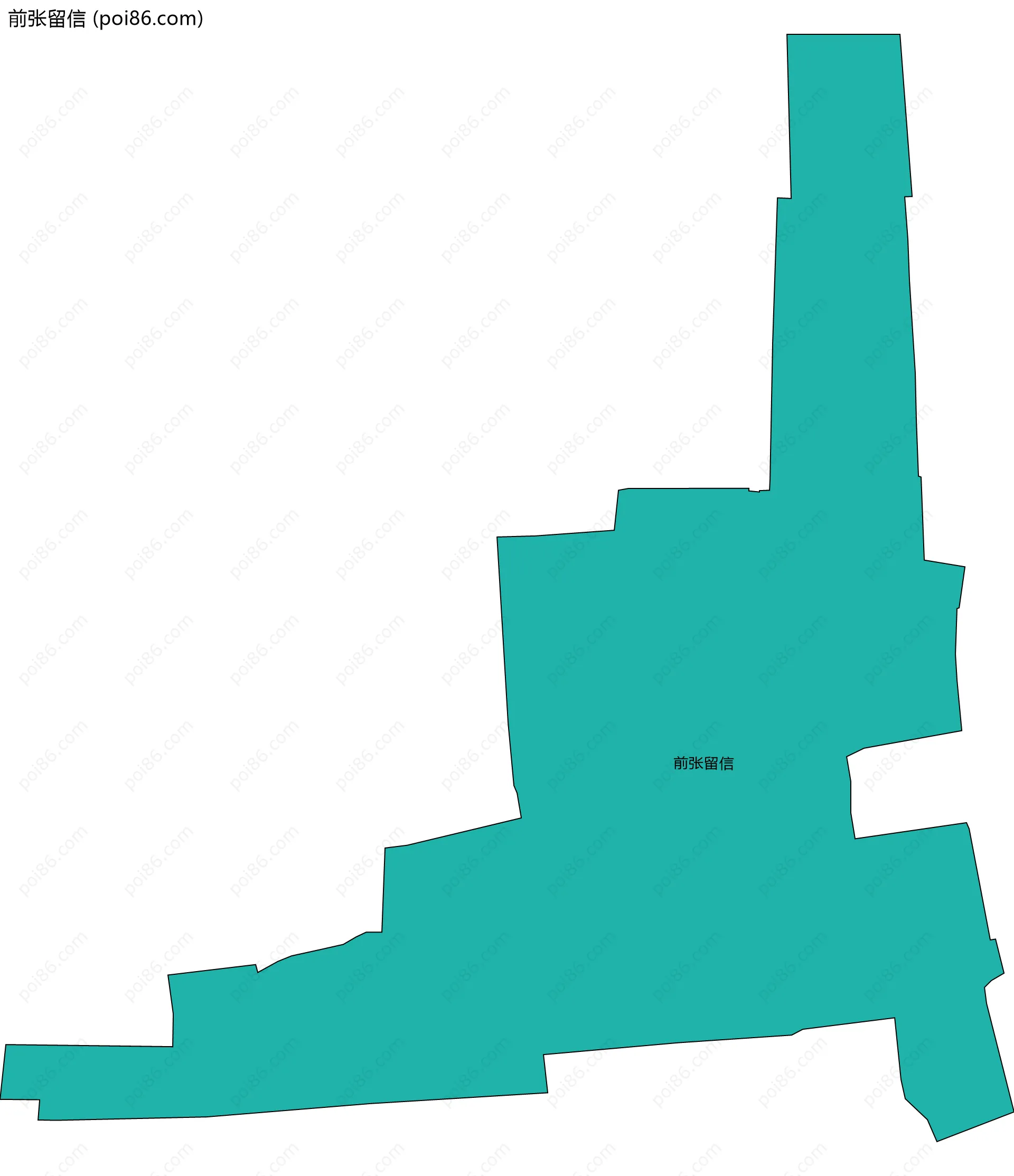 前张留信边界地图