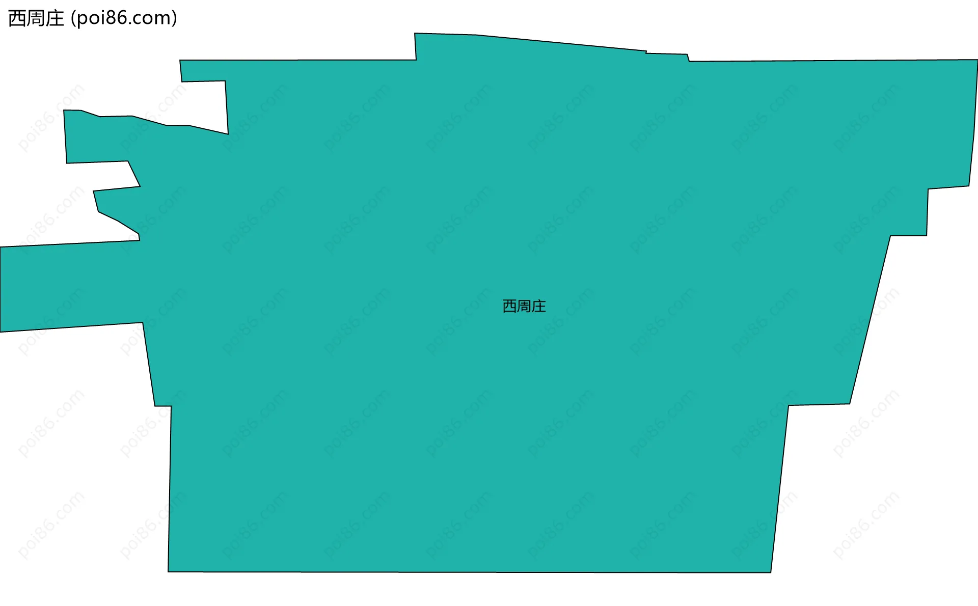 西周庄边界地图
