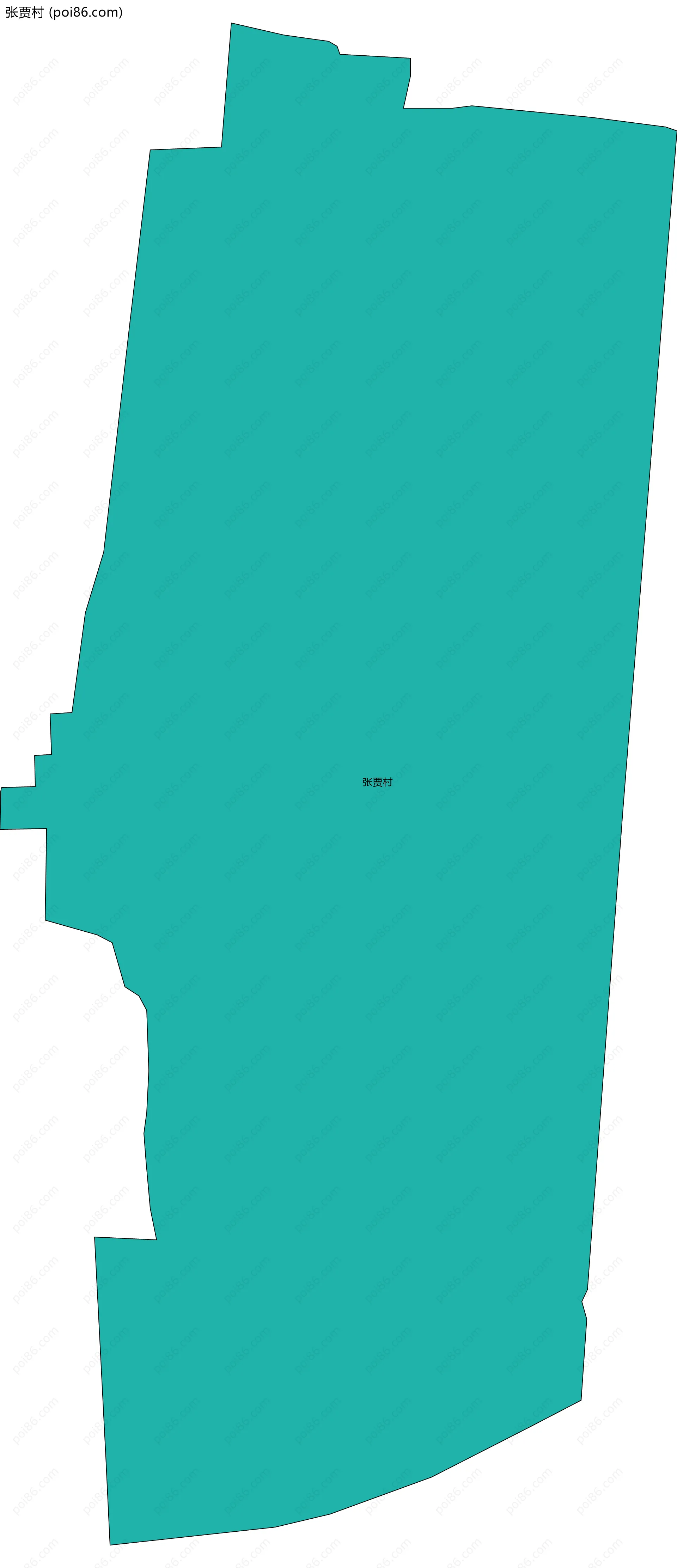 张贾村边界地图