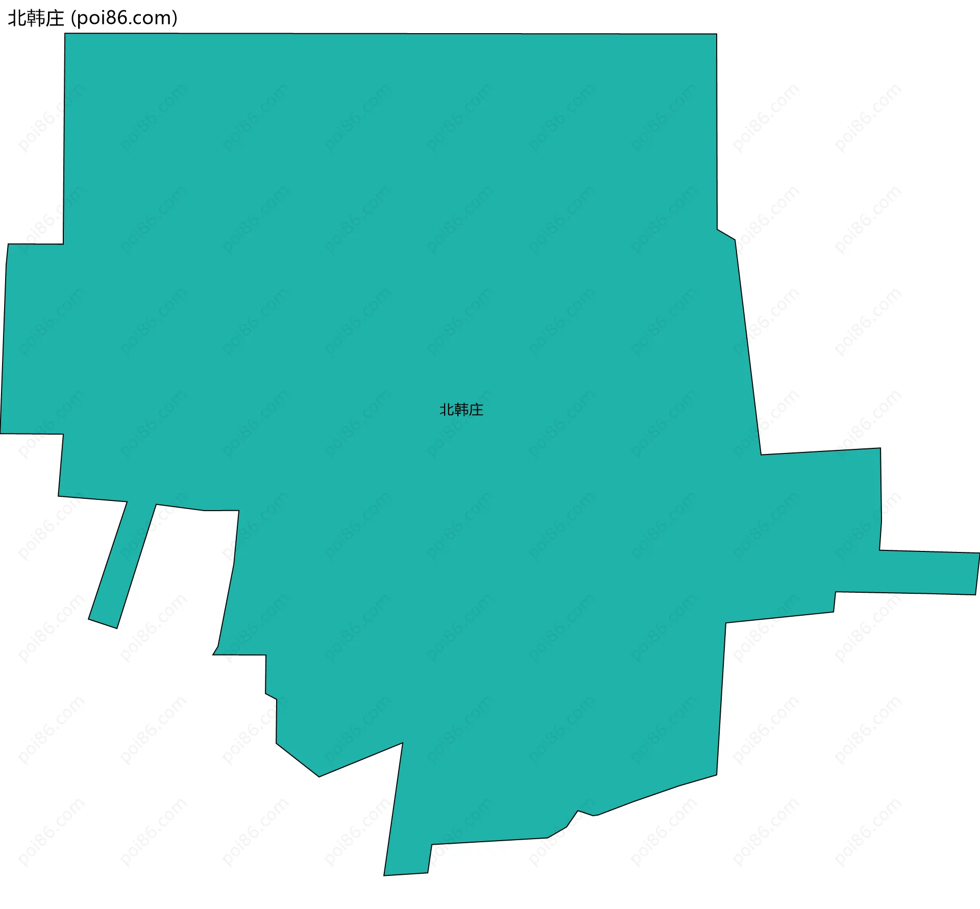 北韩庄边界地图