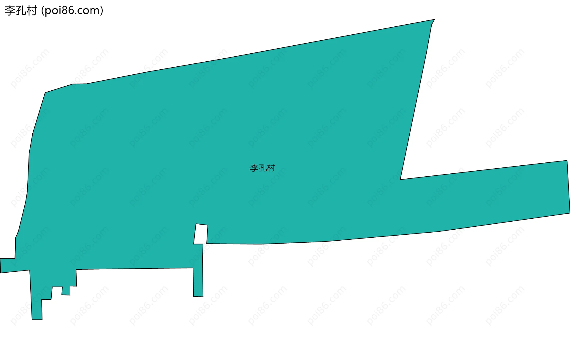 李孔村边界地图
