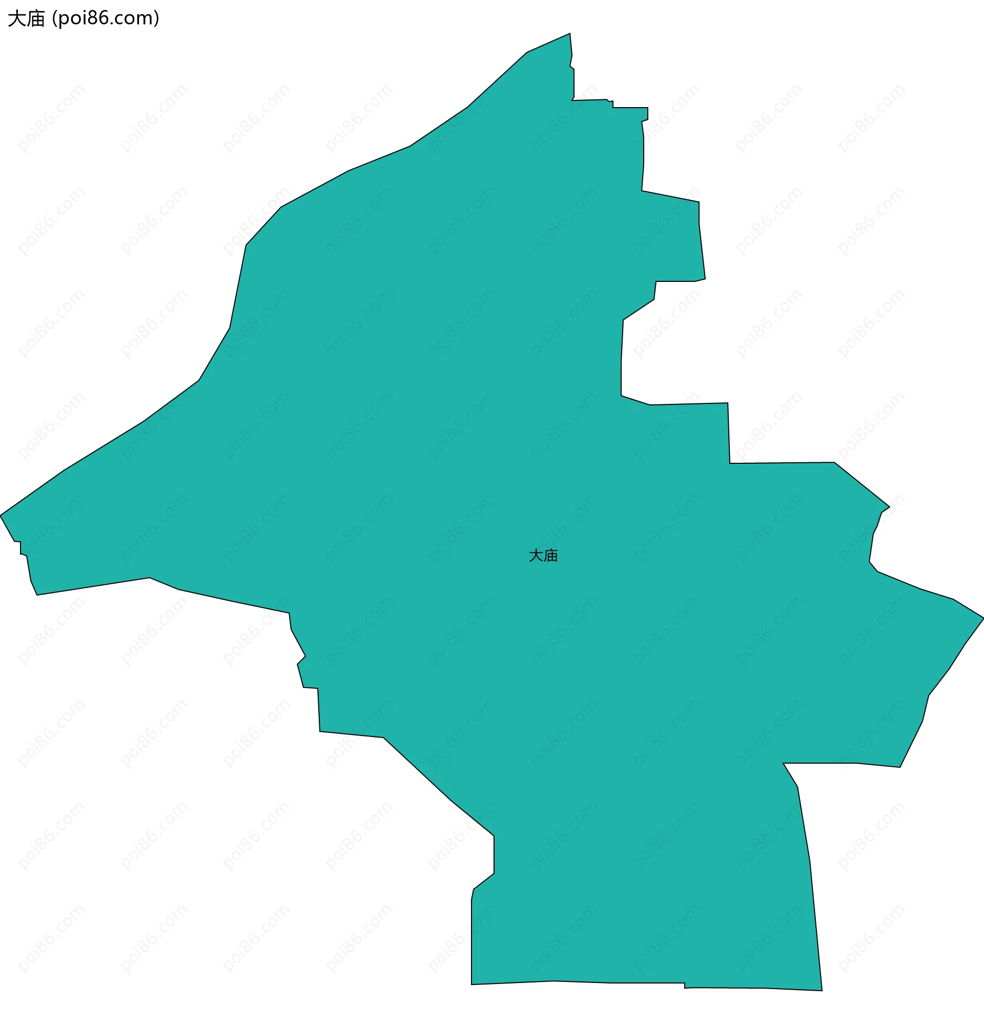 大庙边界地图