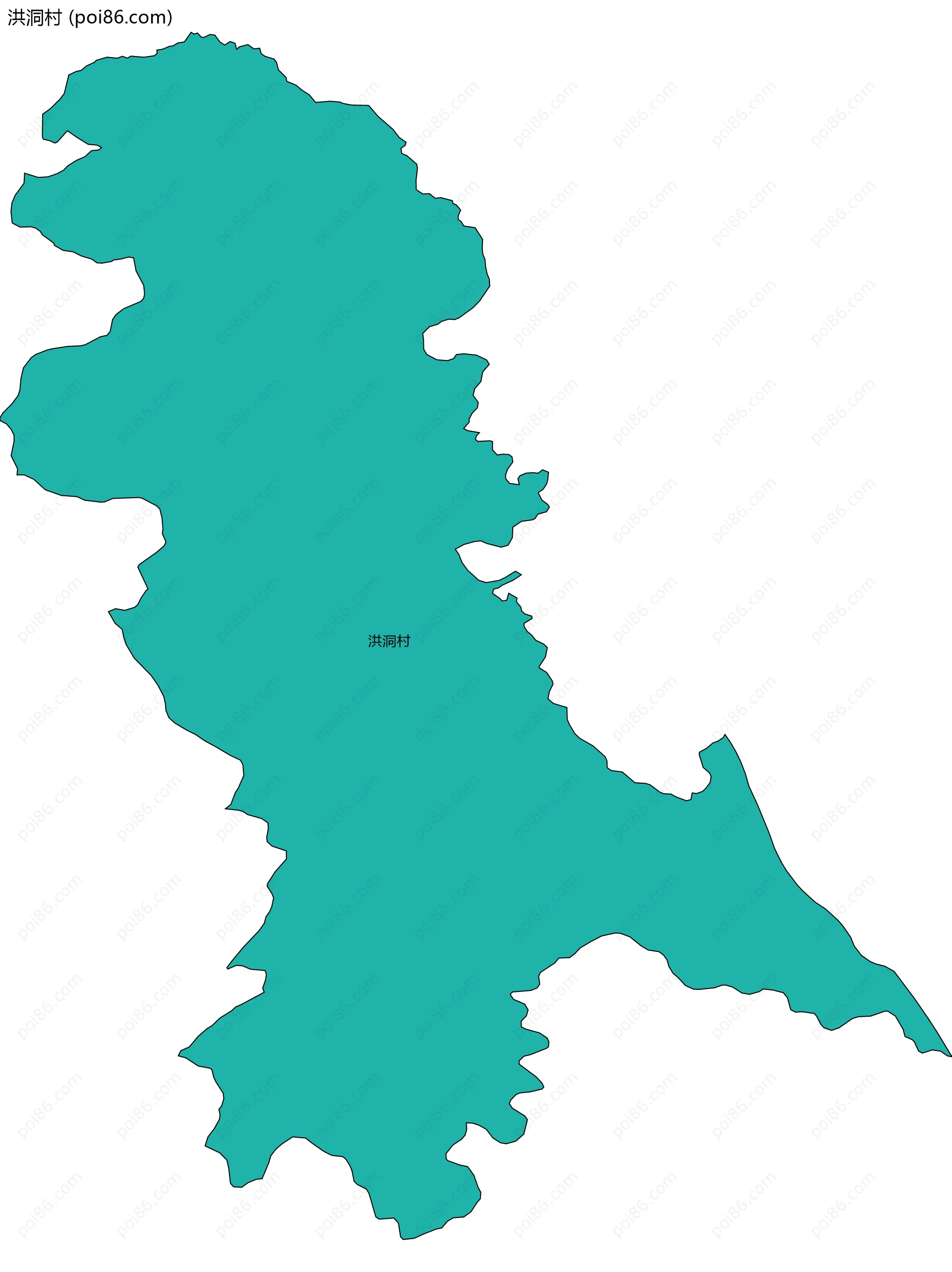洪洞村边界地图