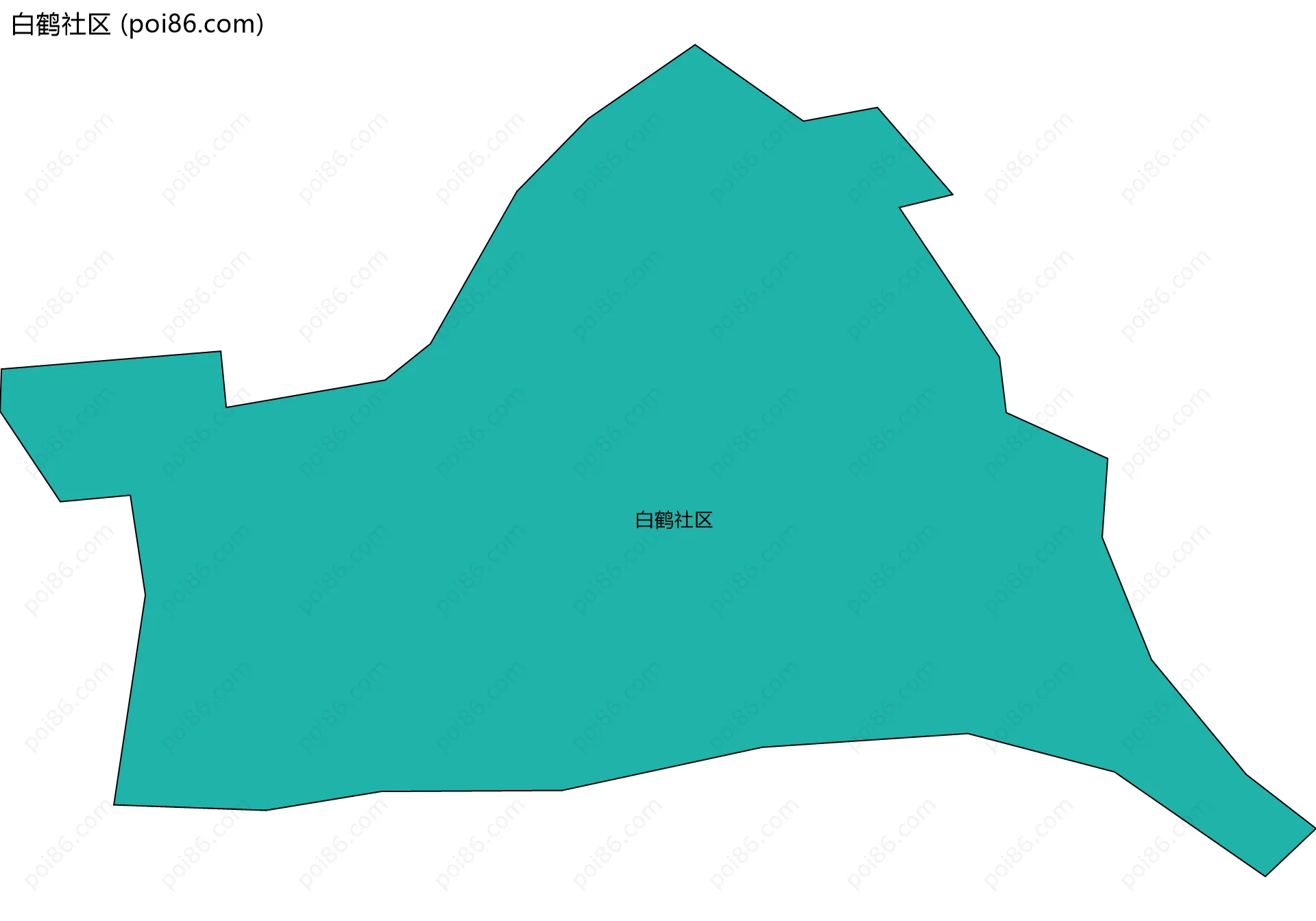 白鹤社区边界地图