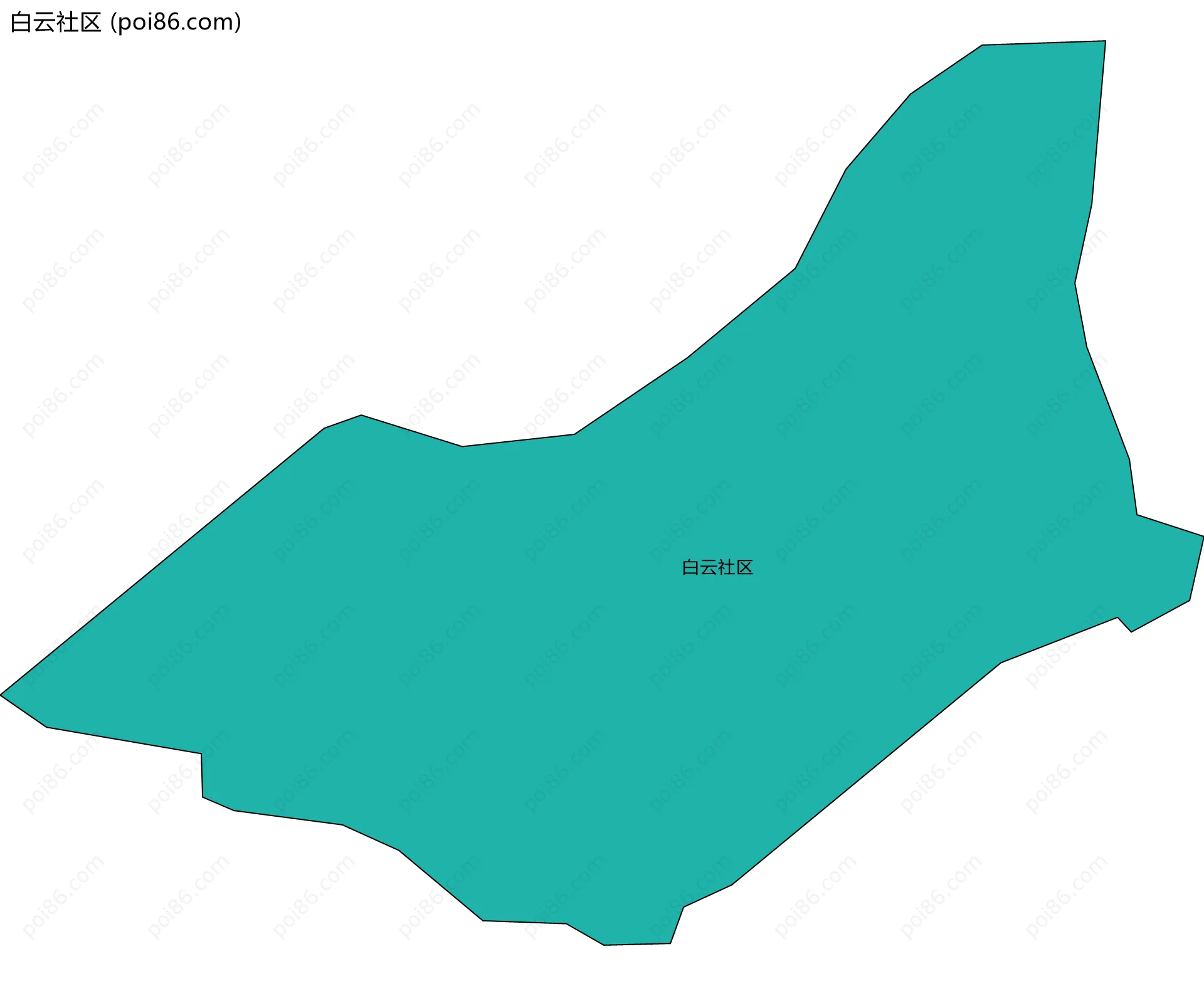 白云社区边界地图