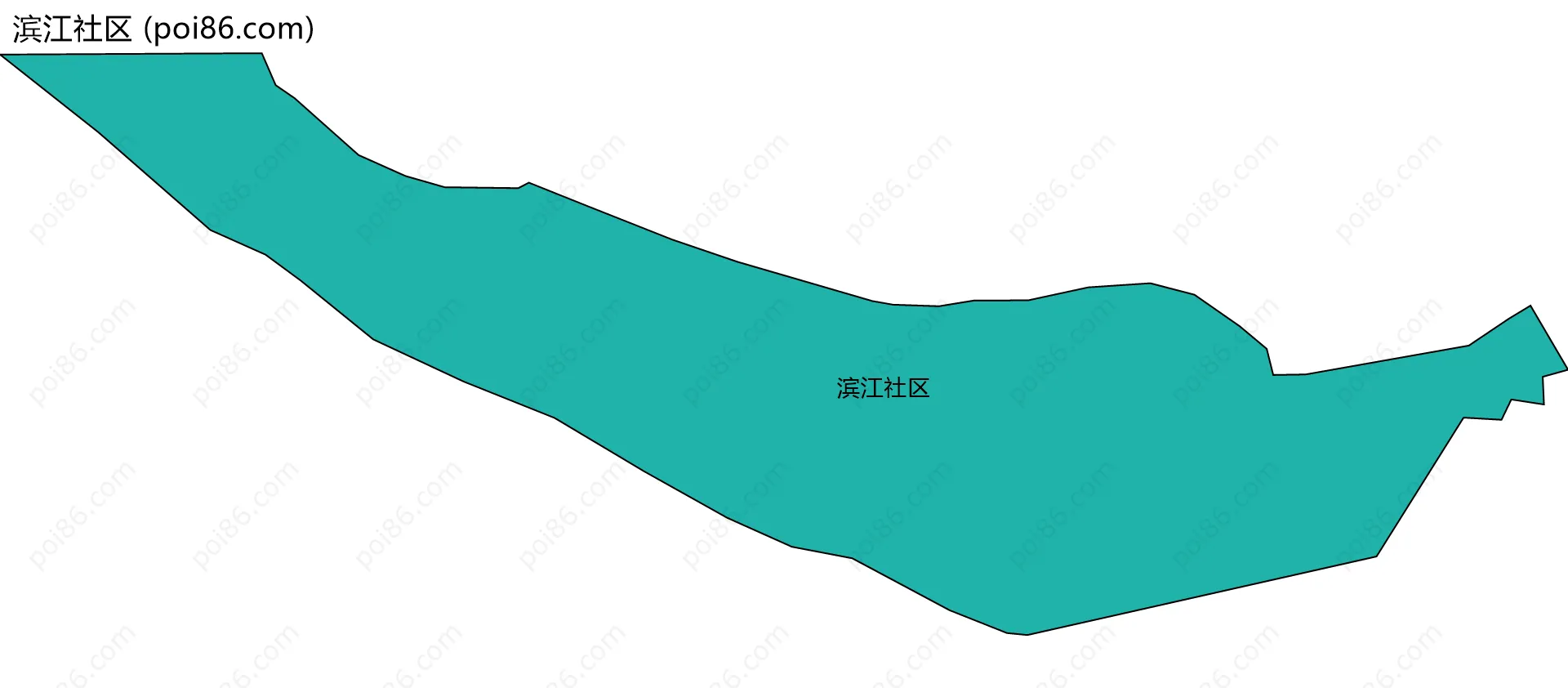 滨江社区边界地图
