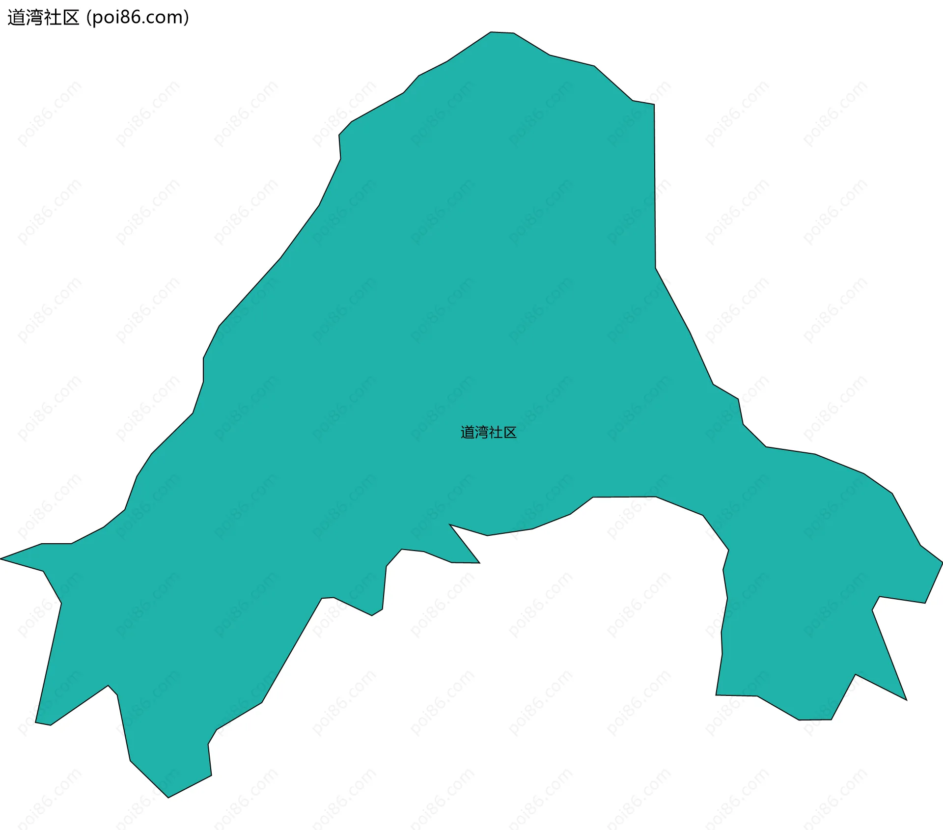道湾社区边界地图
