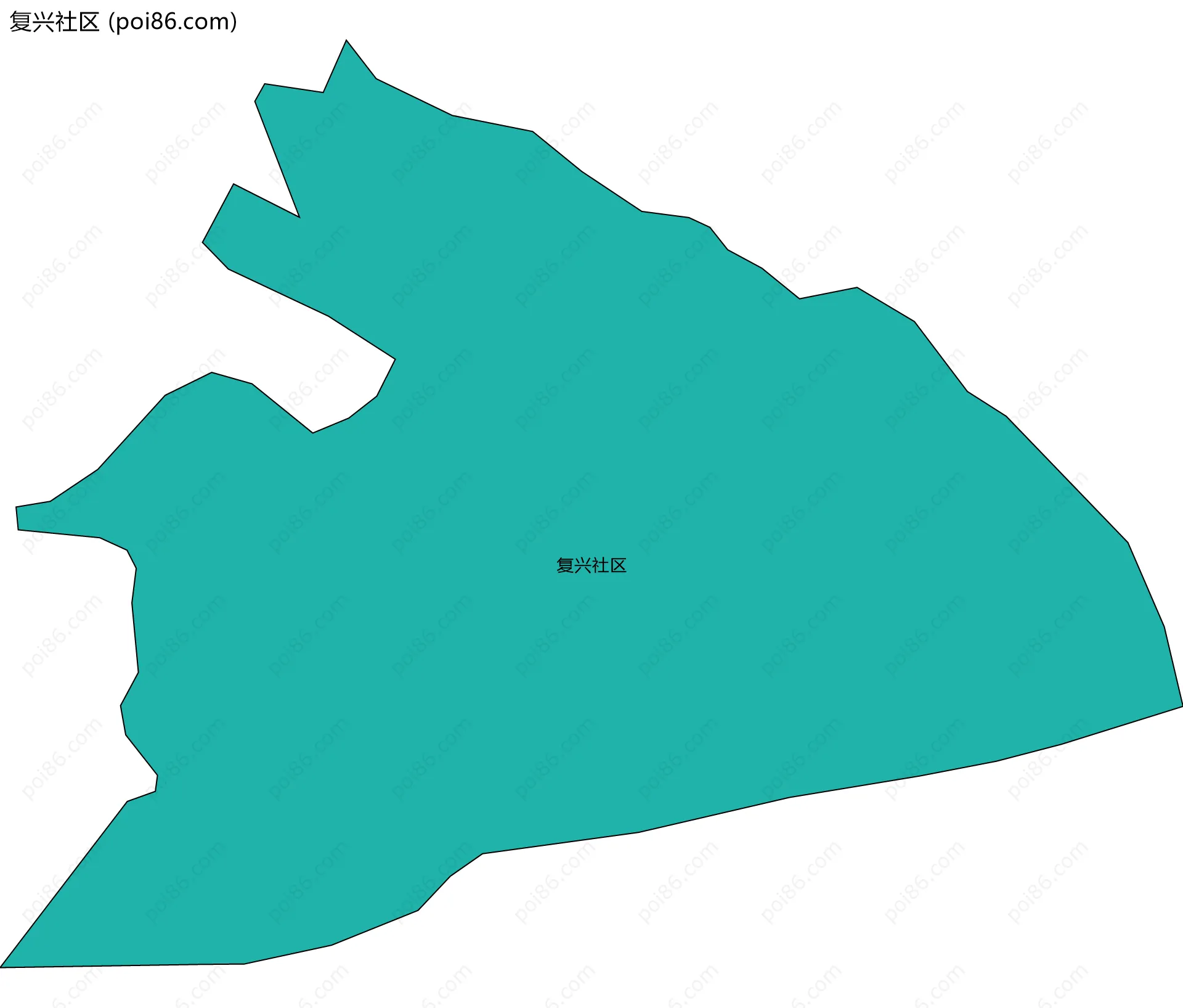复兴社区边界地图
