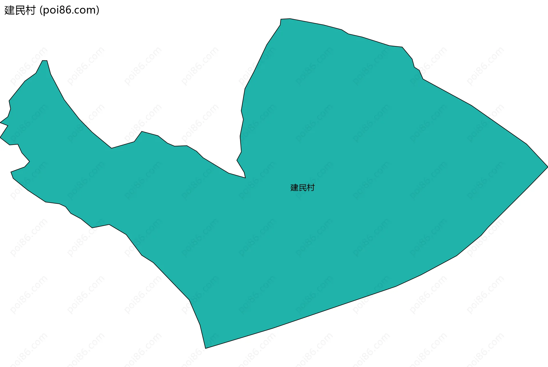 建民村边界地图